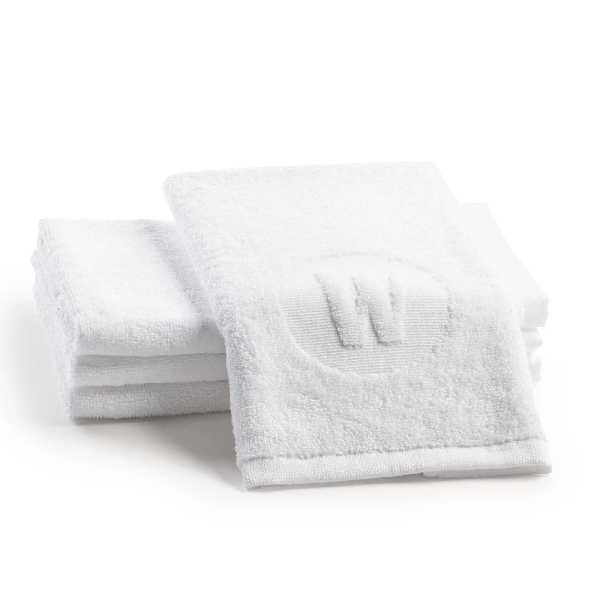 Circle Initial Embossed Finger Towel - Waterdale Collection