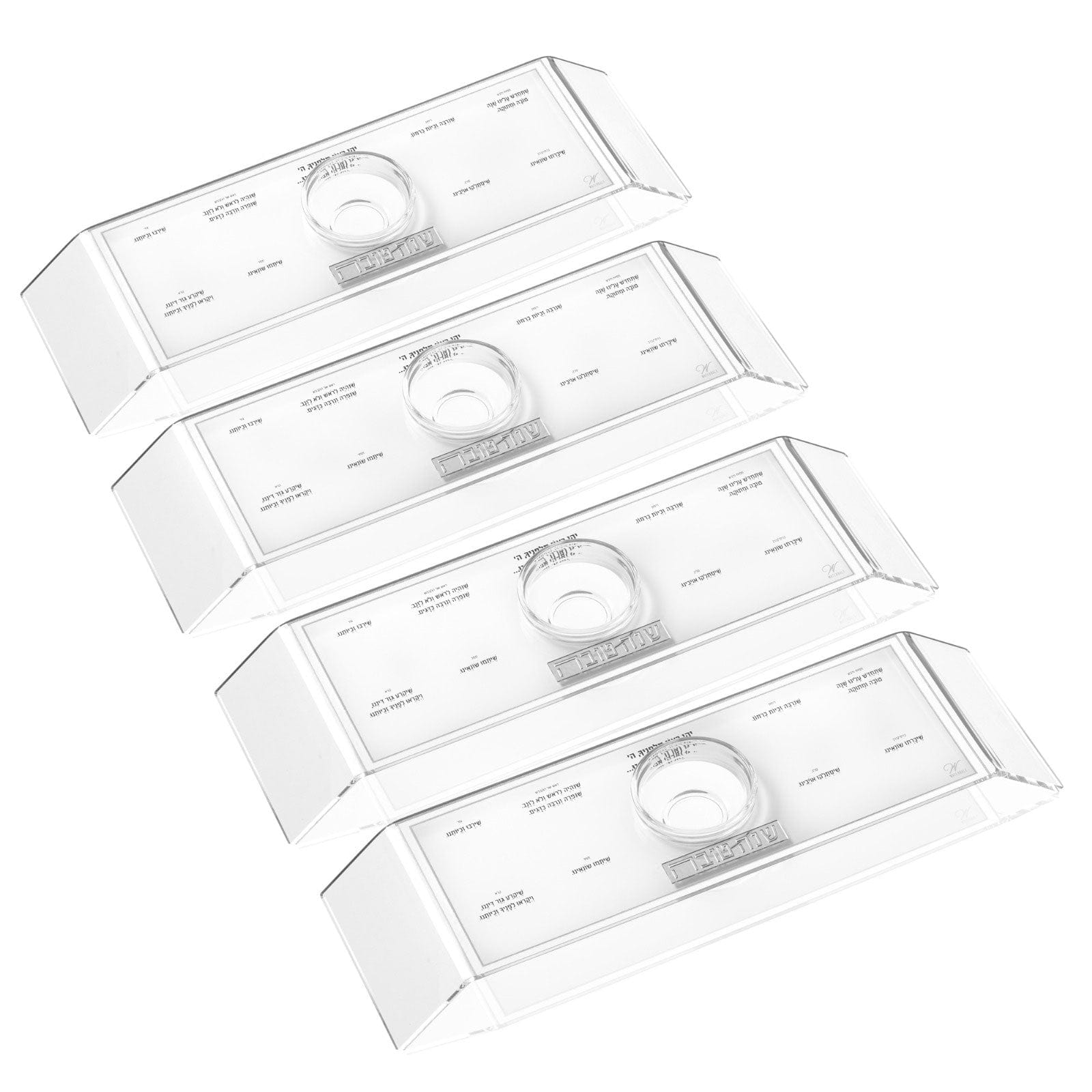 Silver Classic 2.0 Raised Simanim Trays (4)