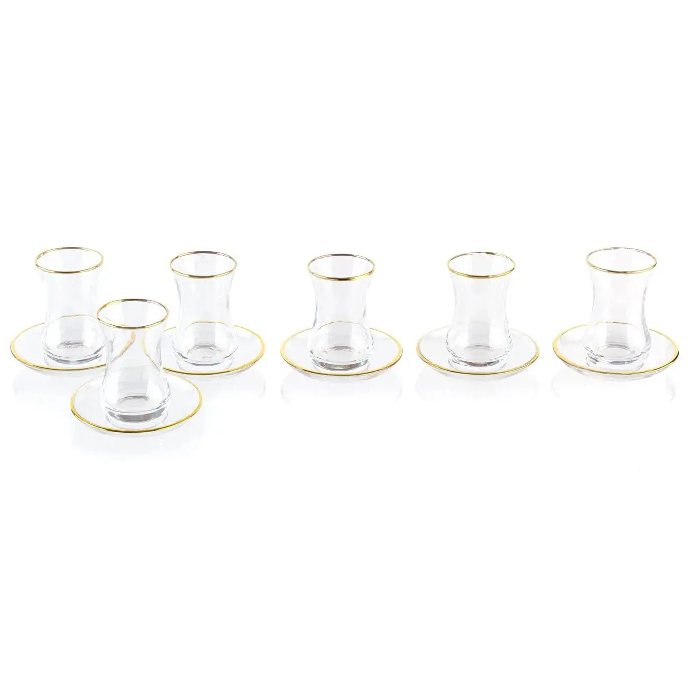 Classic Glass Cups & Saucers - Waterdale Collection