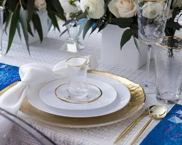 Classic Glass Cups & Saucers - Waterdale Collection