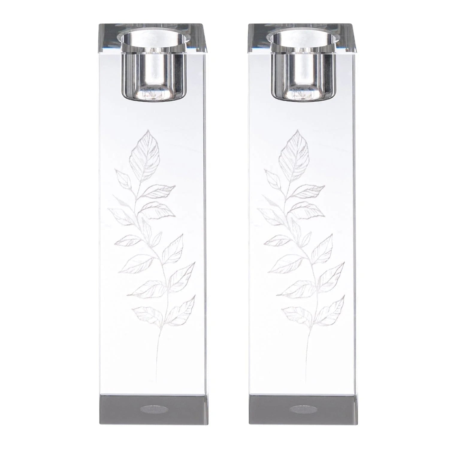 Engraved Crystal Candlesticks | Waterdale Collection