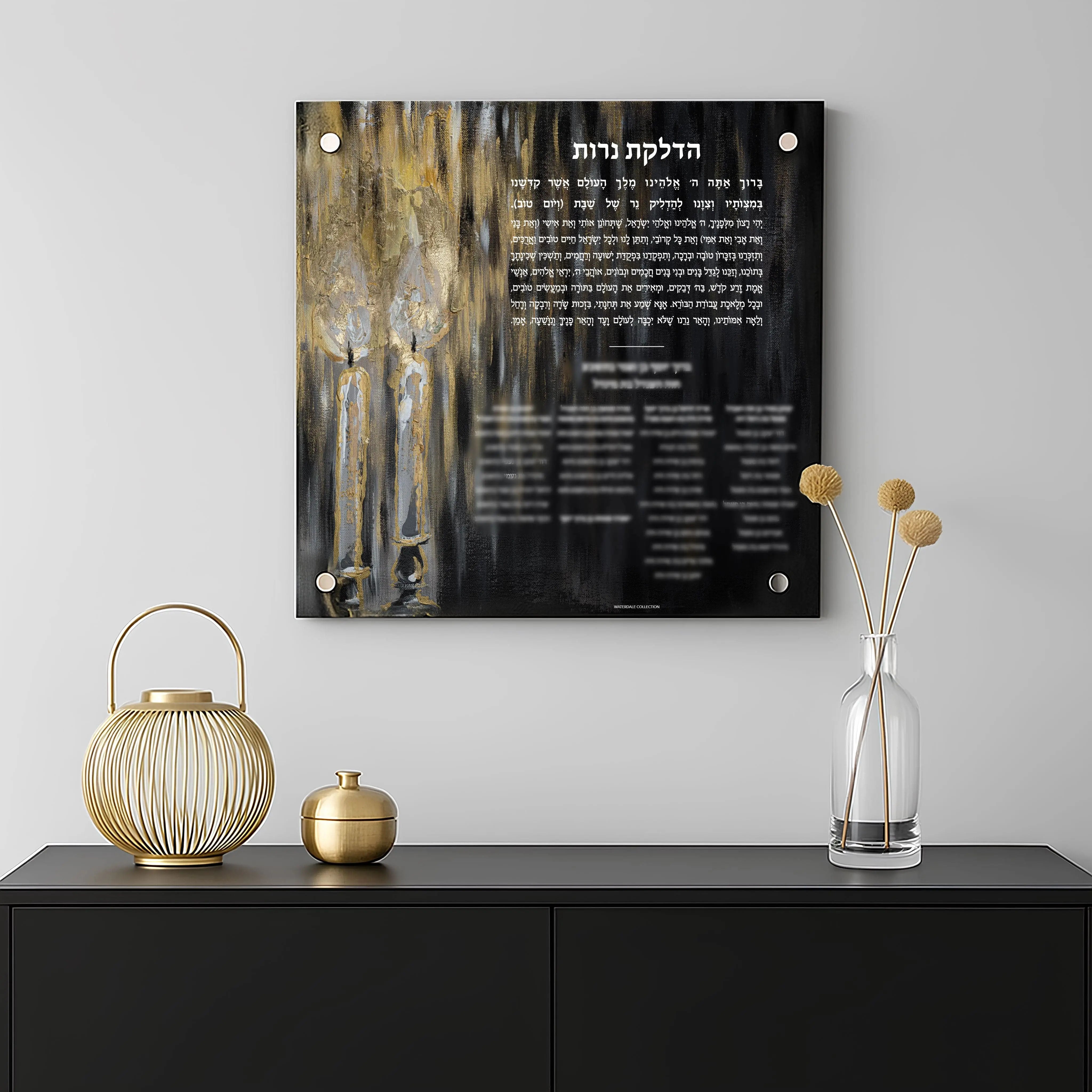 Custom Painted Black Hadlokas Neiros with Names Waterdale Collection TableTop