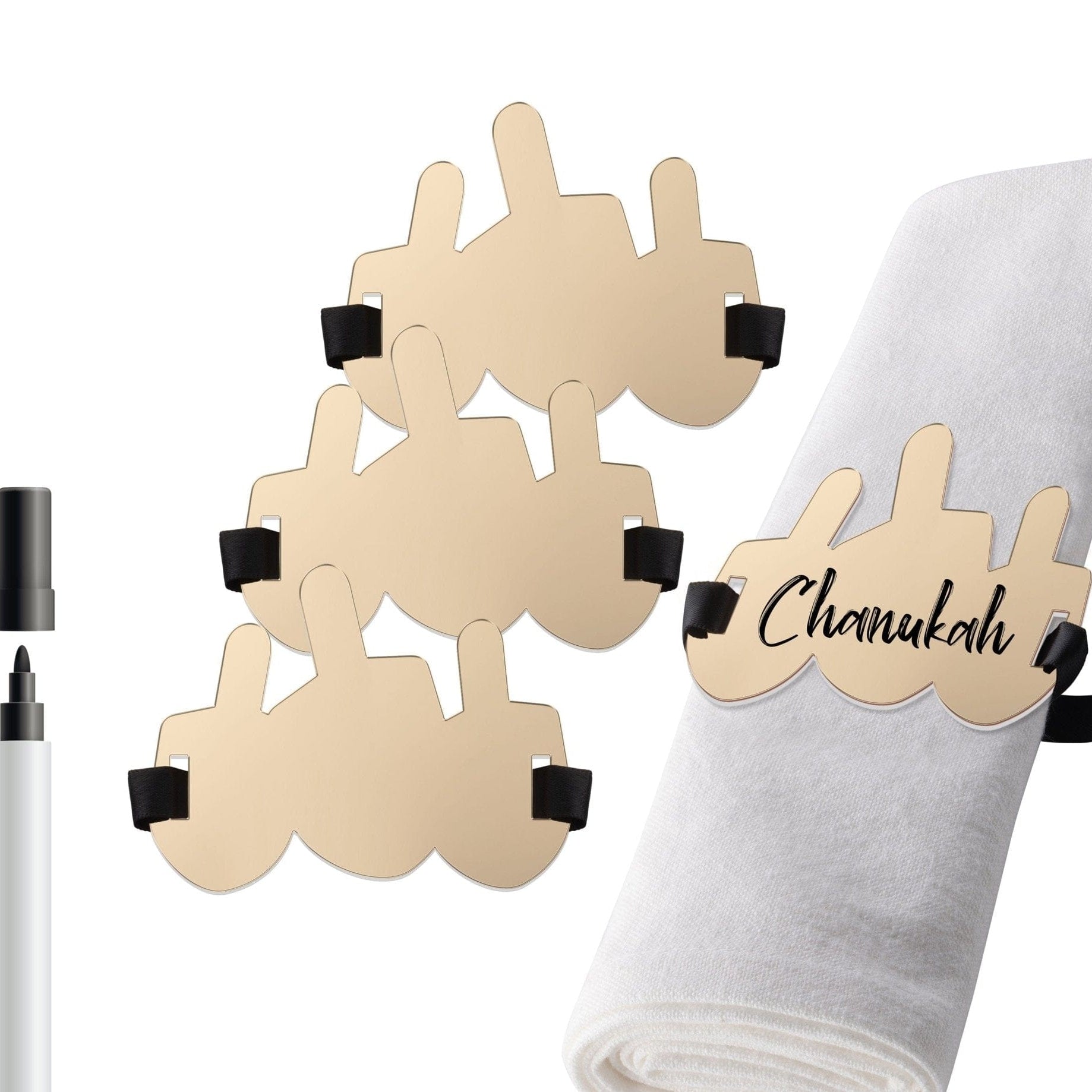 Dreidel Napkin Wraps - Waterdale Collection