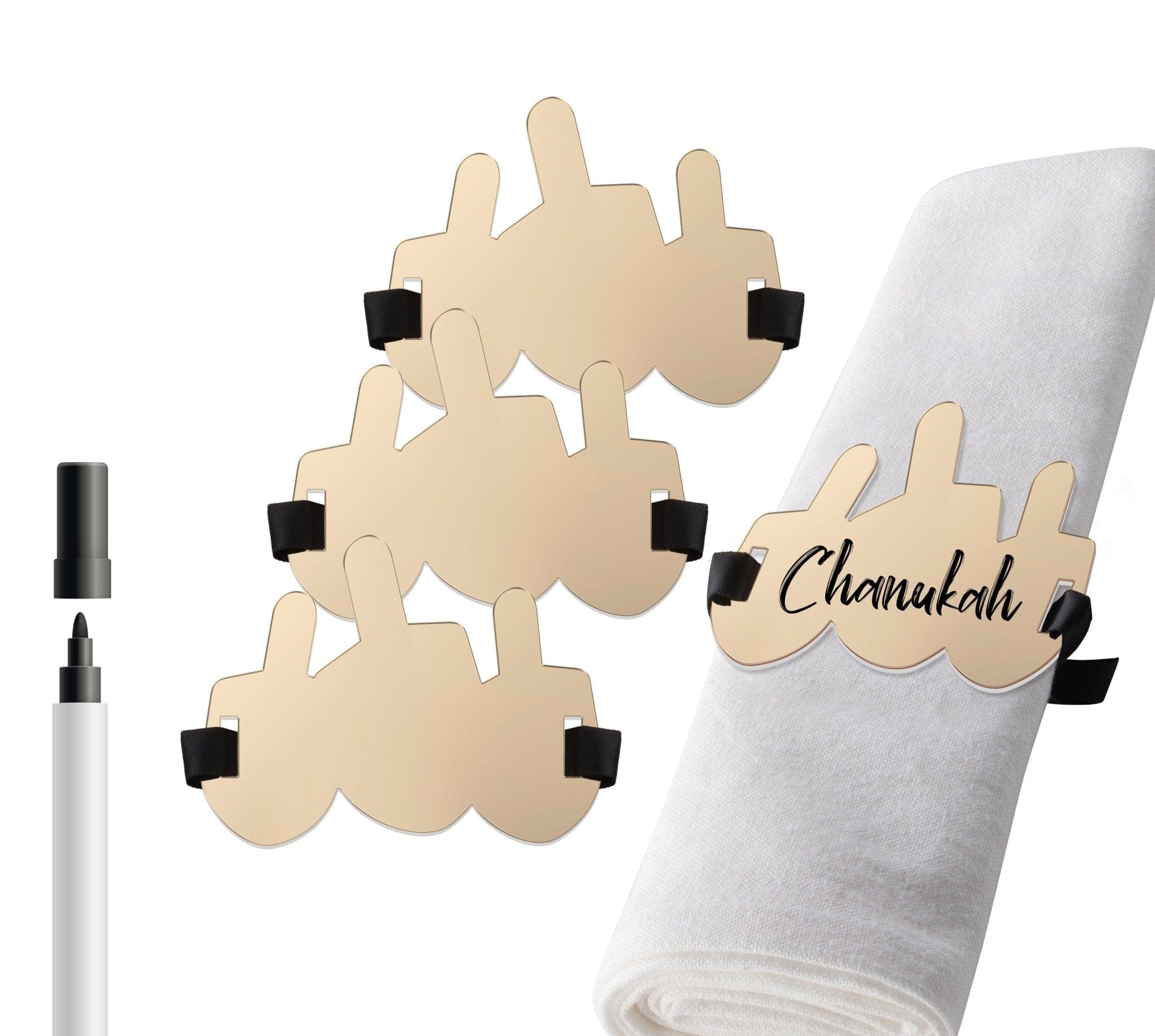 Dreidel Napkin Wraps - Waterdale Collection