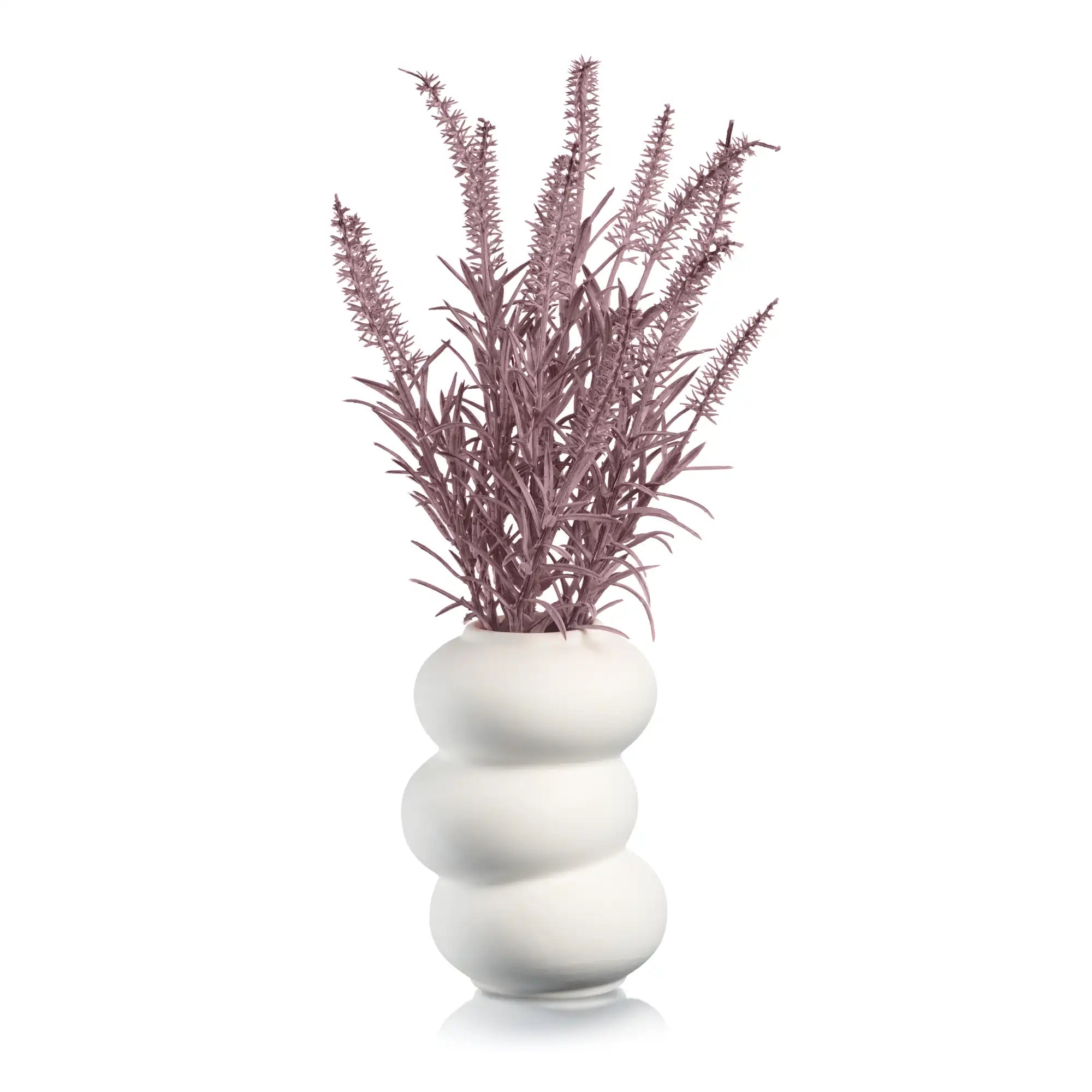 Purple Faux Floral Donut Vase - Waterdale Collection