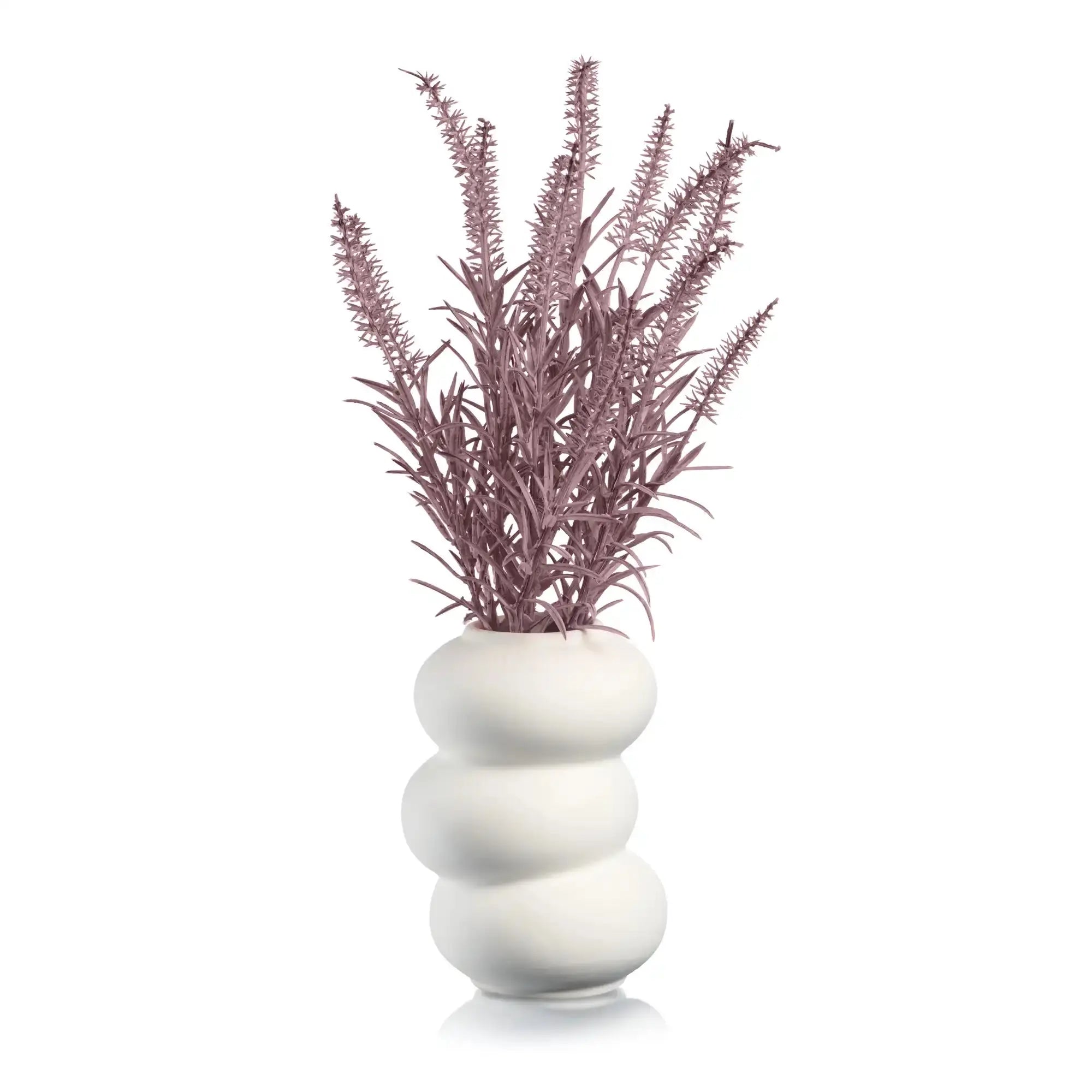 Purple Faux Floral Donut Vase - Waterdale Collection