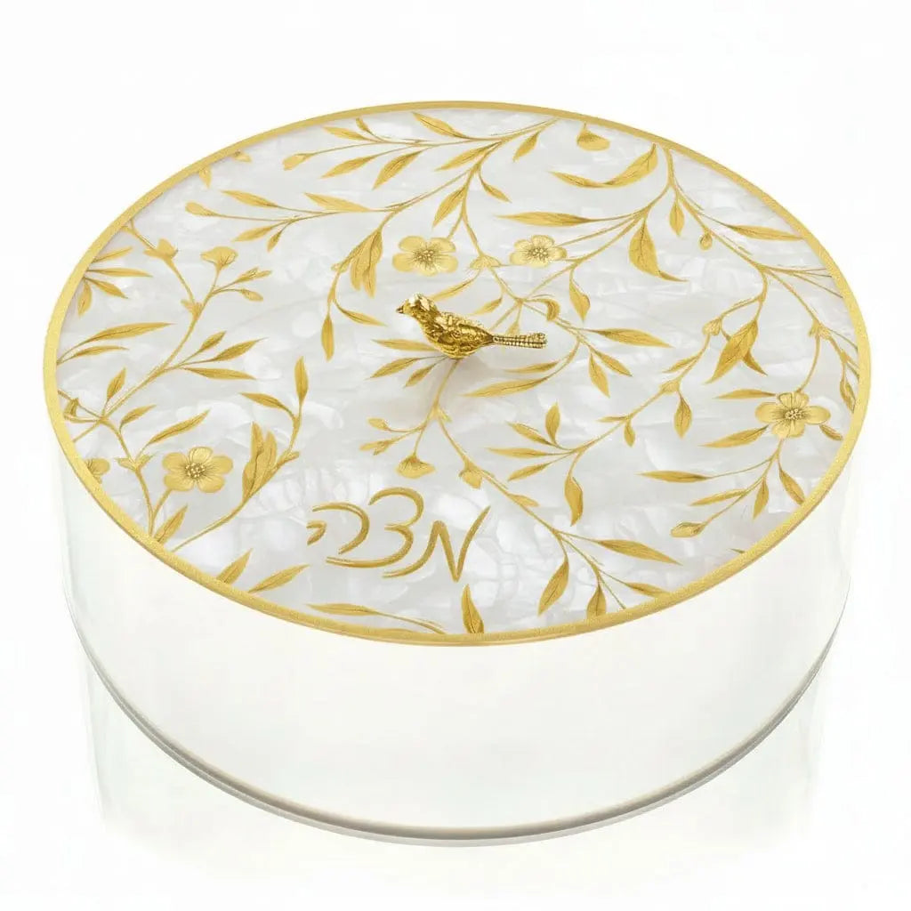 Floral Bird Matzah Box - Waterdale Collection