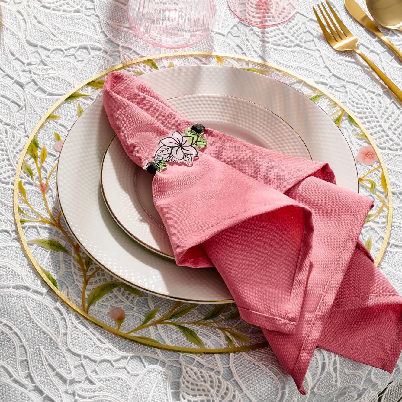 Floral Napkin Wraps - Waterdale Collection