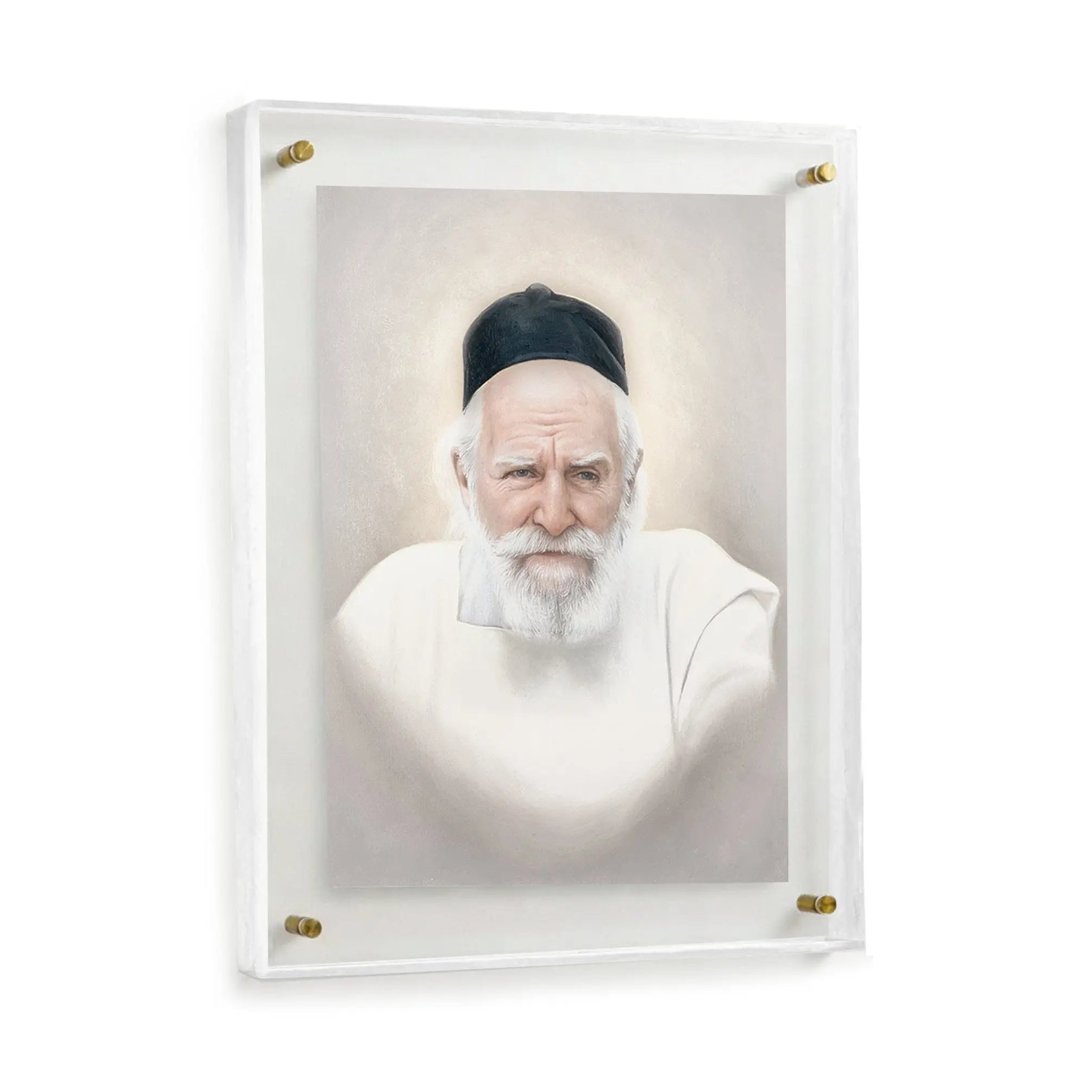 Frame Gedolim Art Rav Moshe Feinstein - Light - Waterdale Collection
