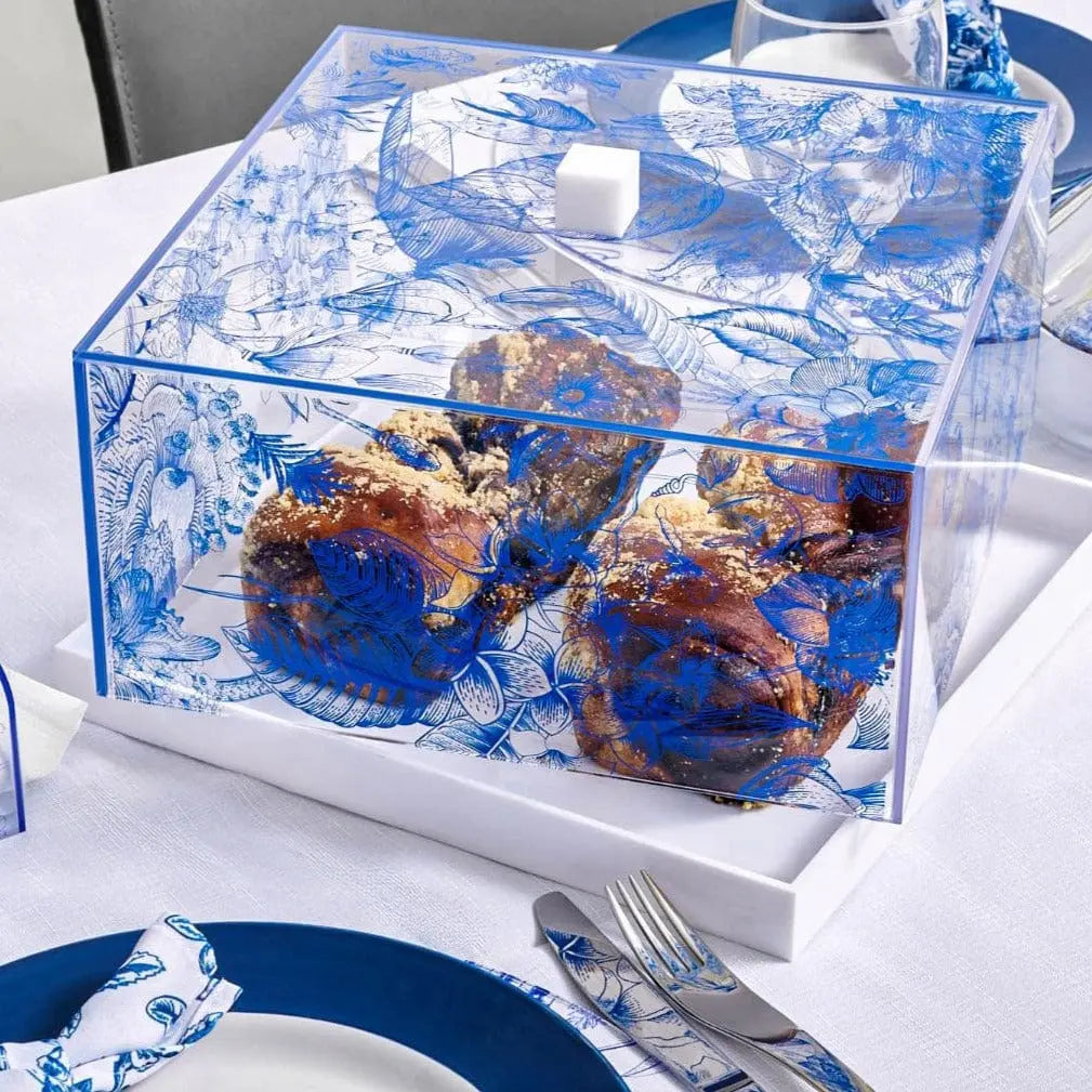 French Toile Cake Dome Waterdale Collection Cake Dome