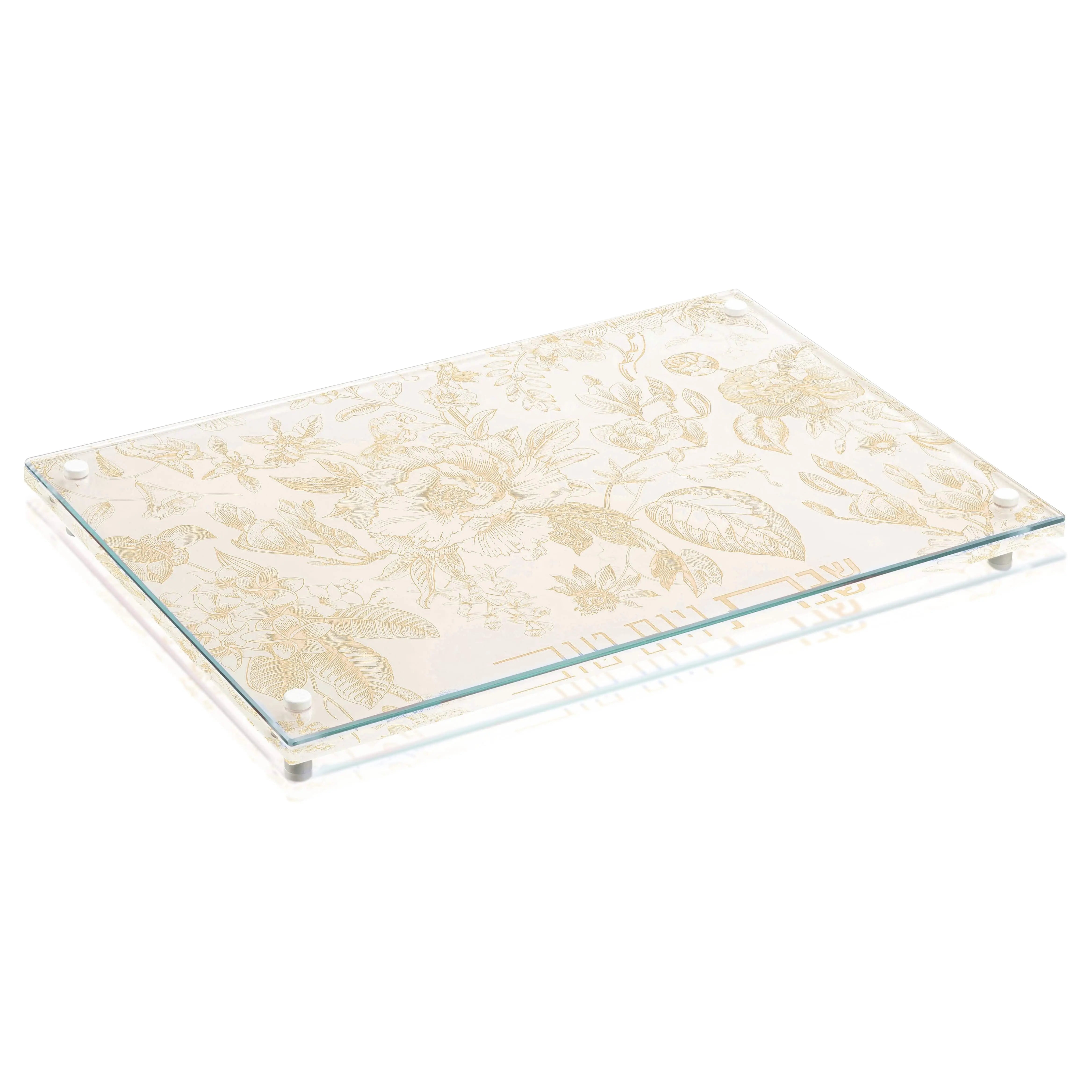 French Toile Challah Board - Gold