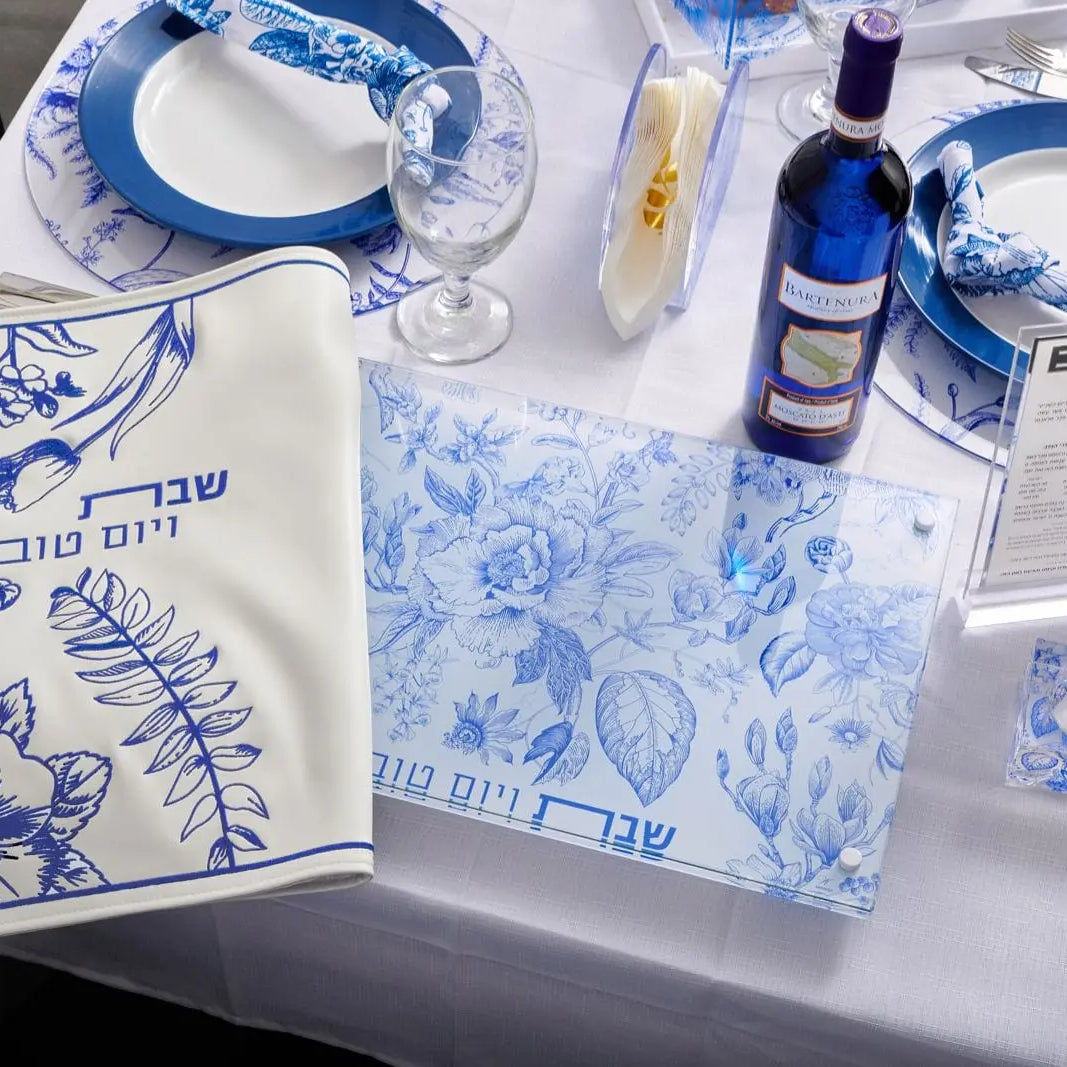 French Toile Challah Board Waterdale Collection Tray