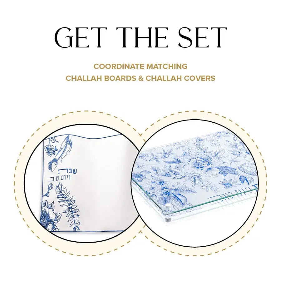 French Toile Challah Board Waterdale Collection Tray