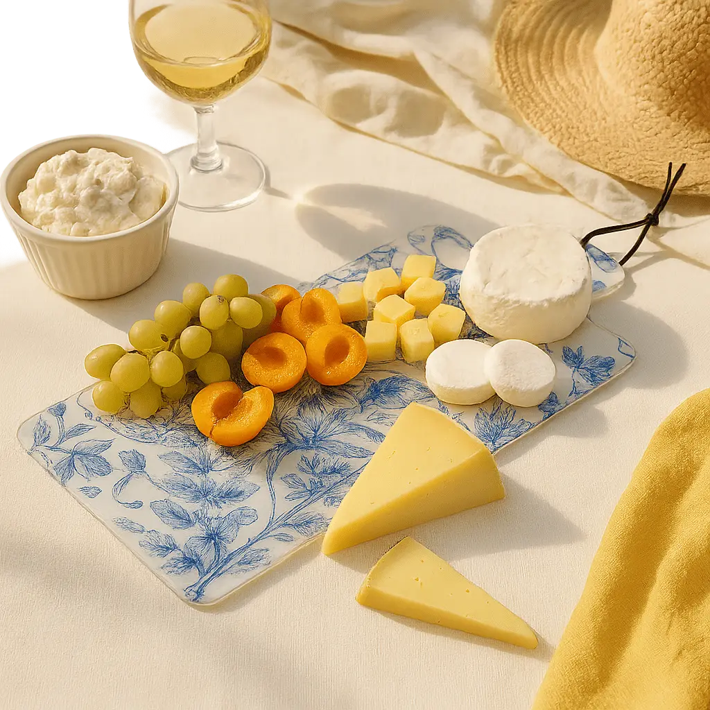 French Toile Charcuterie Board Waterdale Collection Tray