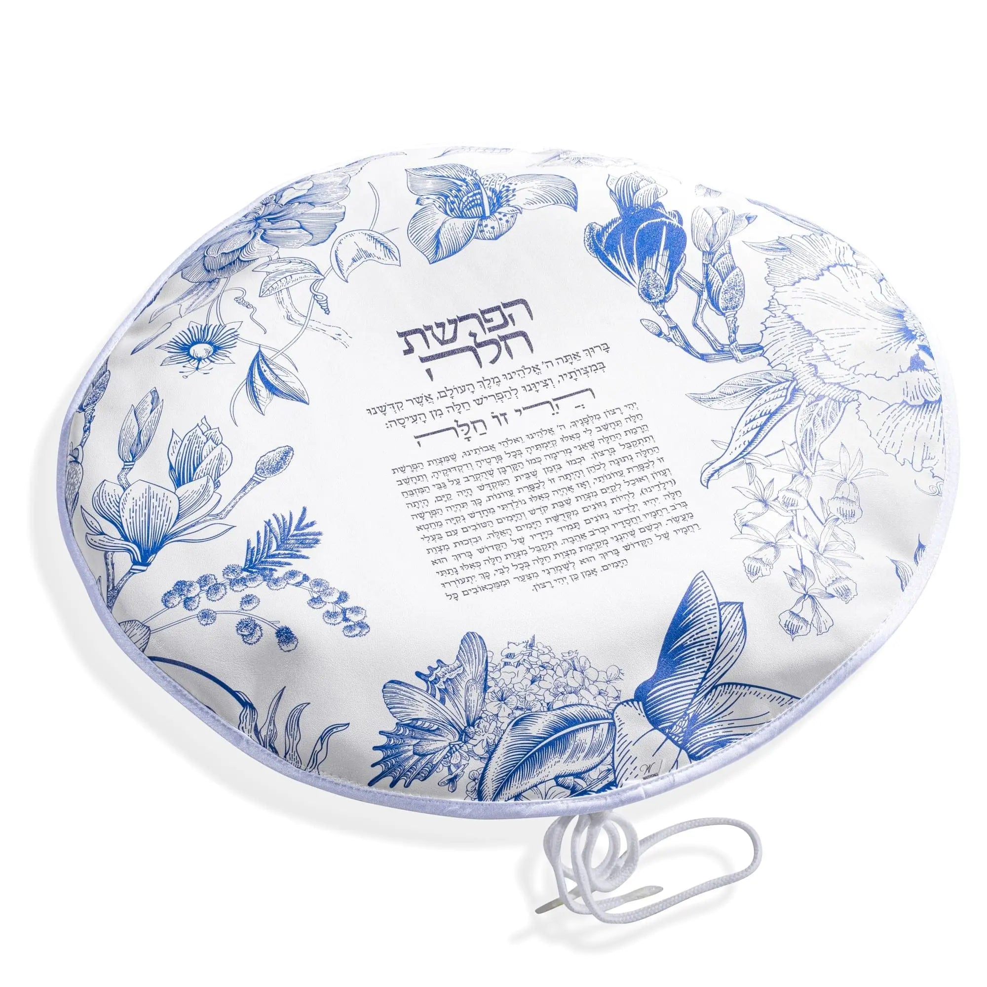 French Toile Hafrashas Challah Cover Waterdale Collection Leather
