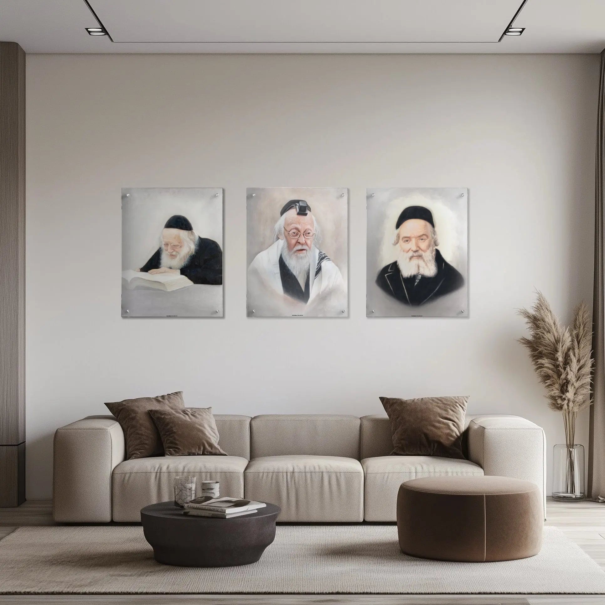 Gedolim Art Rav Ovadia Yosef - Light Waterdale Collection Wall Art