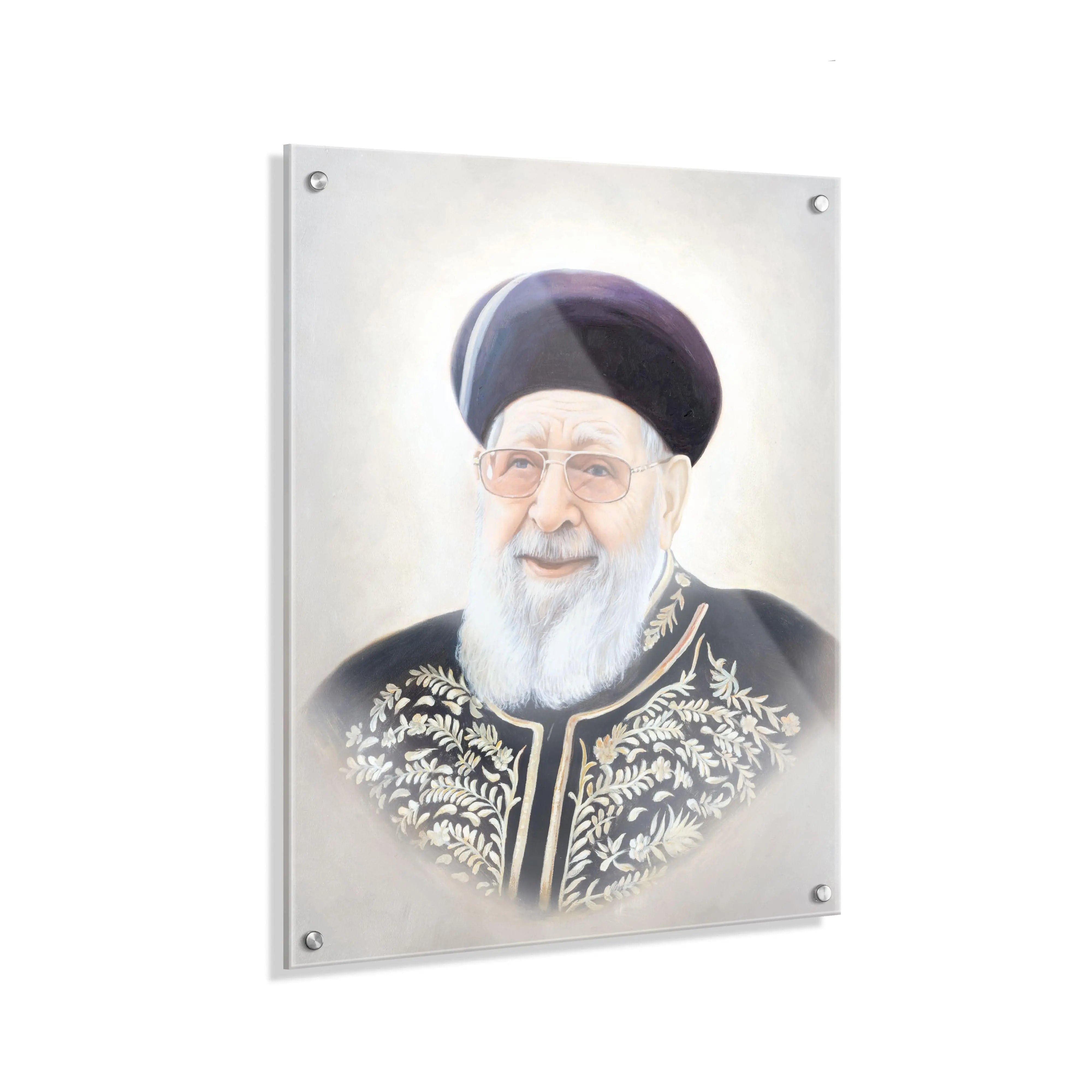 Gedolim Art Rav Ovadia Yosef - Light - Waterdale Collection