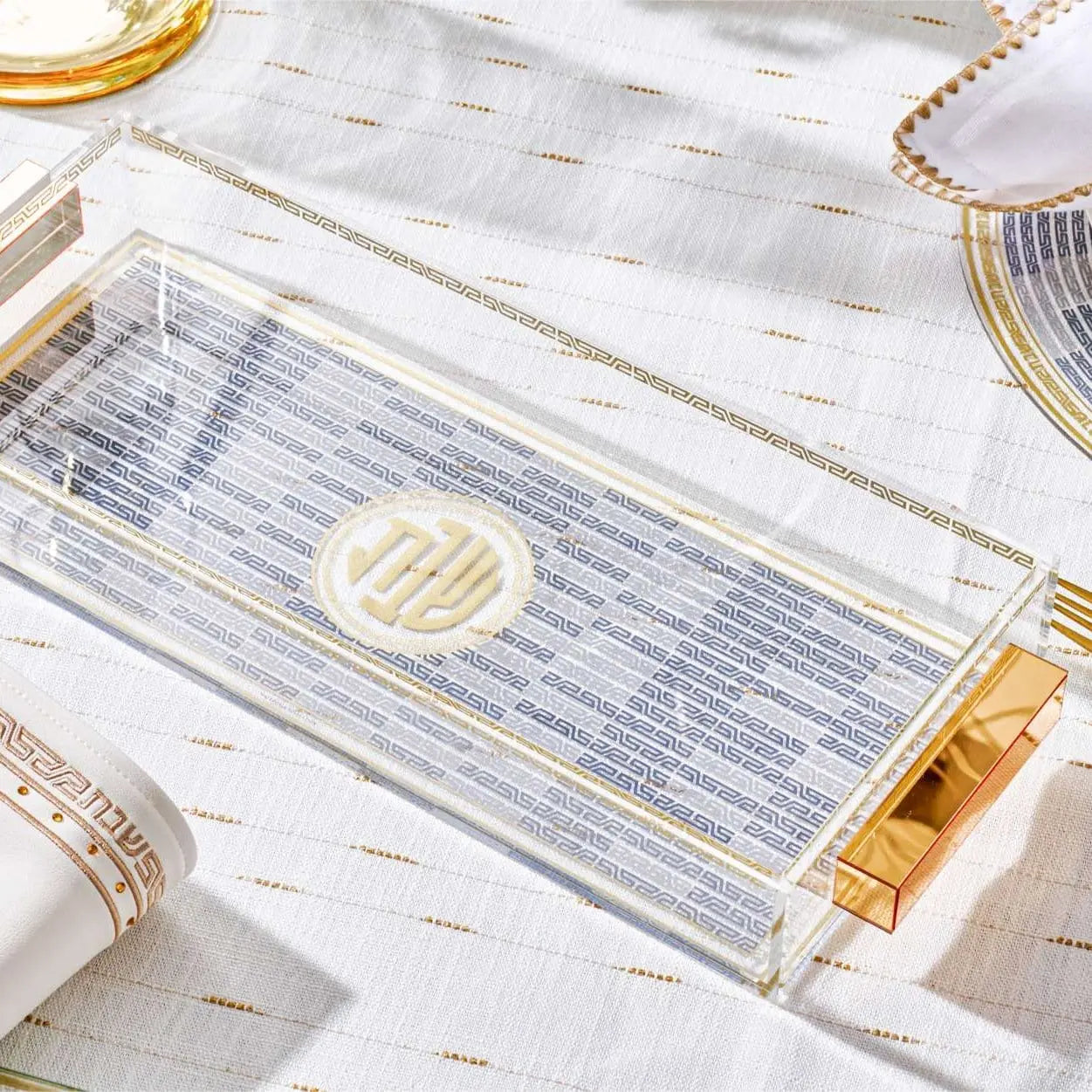 Geometric Bread / Towel Tray Waterdale Collection Tray