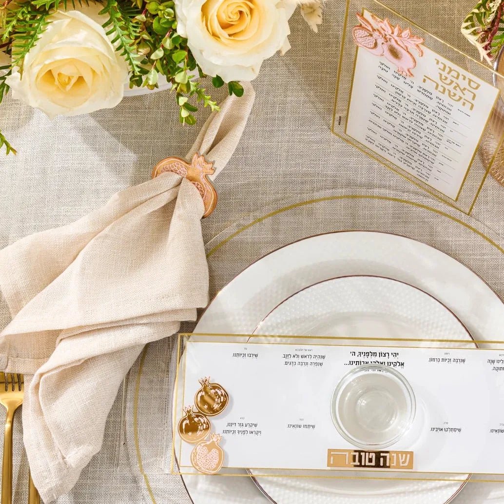 Gold Pomegranate Napkin Rings Napkin Rings - Waterdale Collection