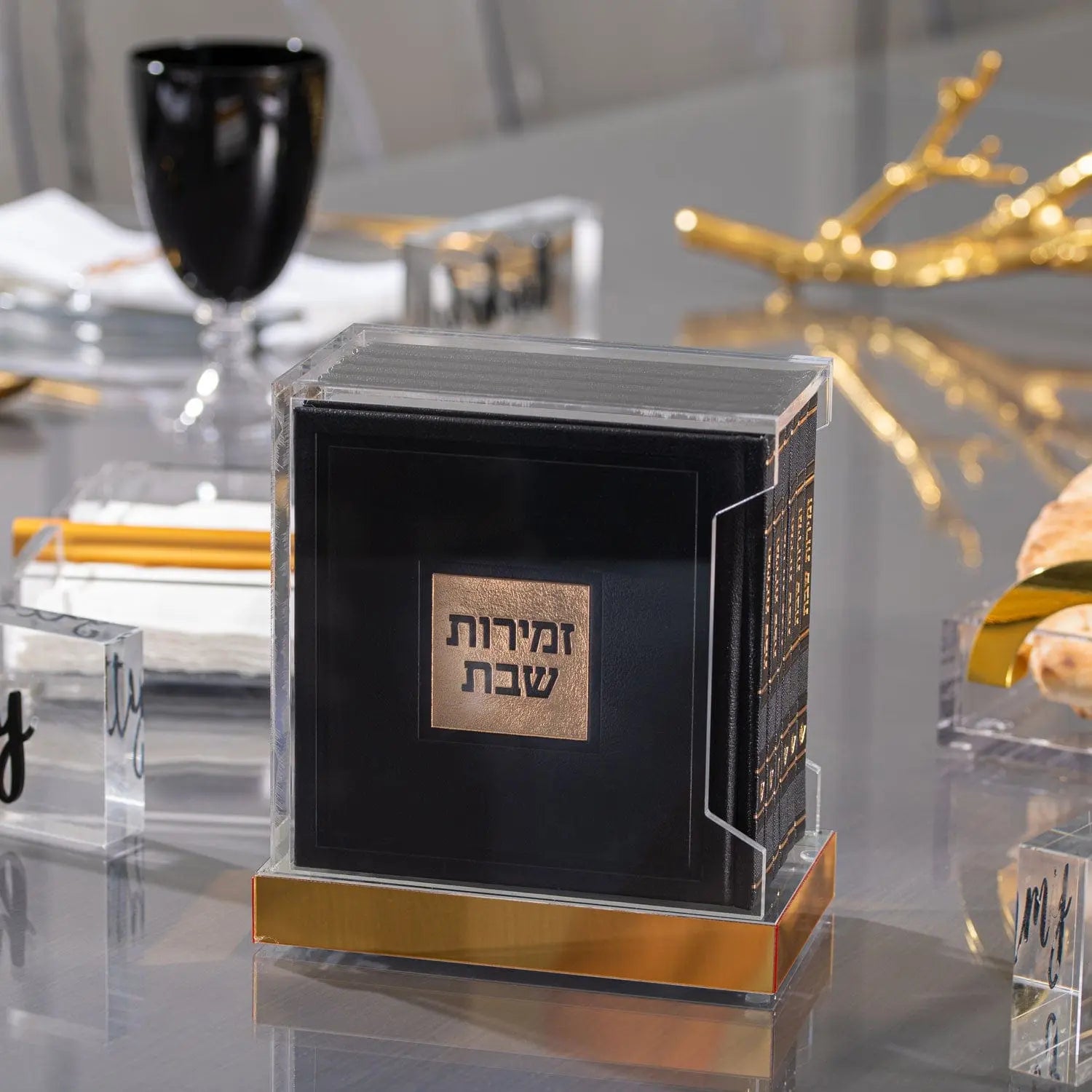 Hardcover Leather & Lucite Bencher Set - Waterdale Collection
