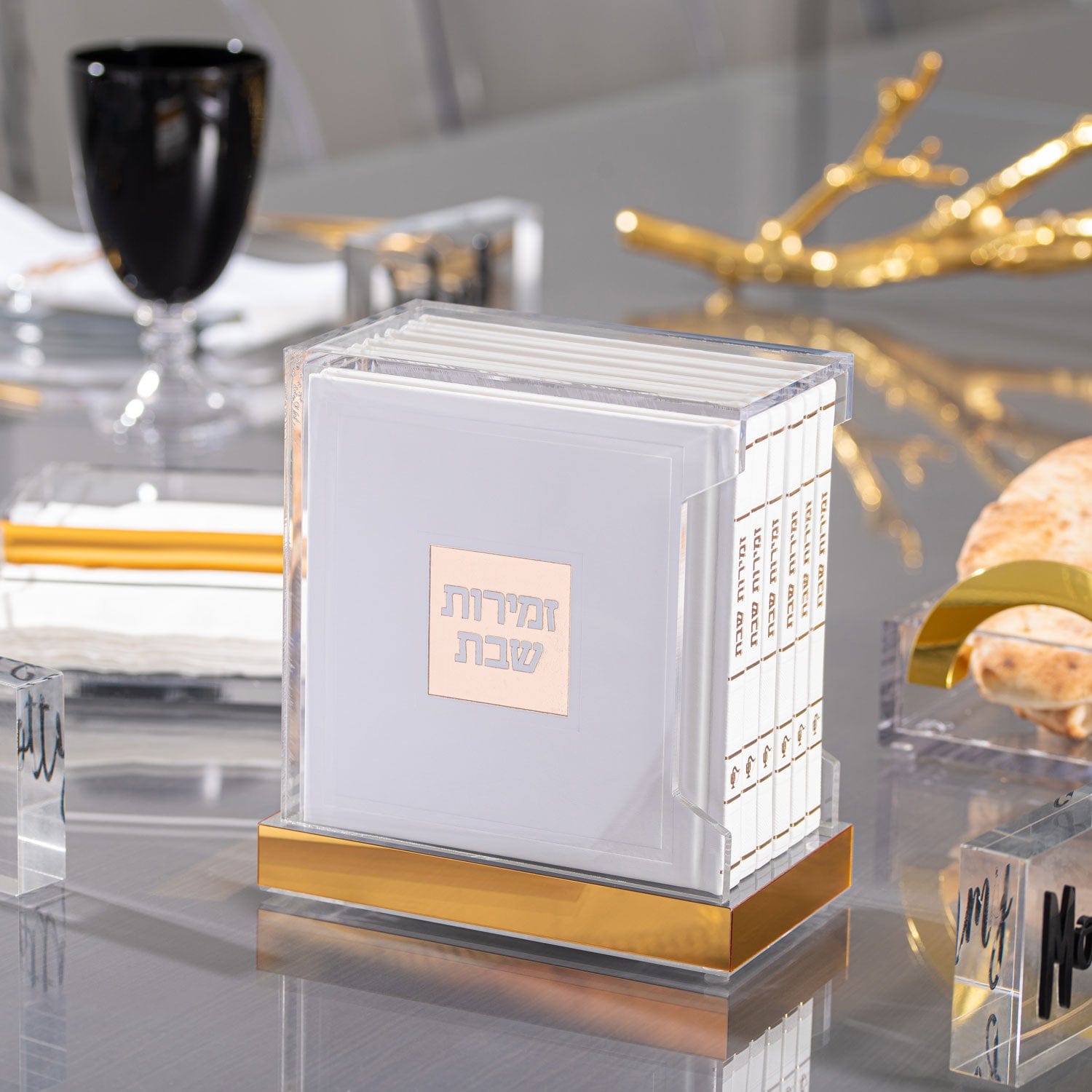 Hardcover Leather & Lucite Bencher Set - Waterdale Collection