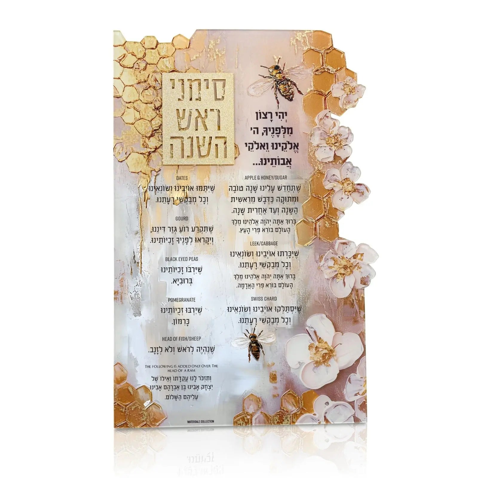 Honeycomb Simanim Card - Waterdale Collection