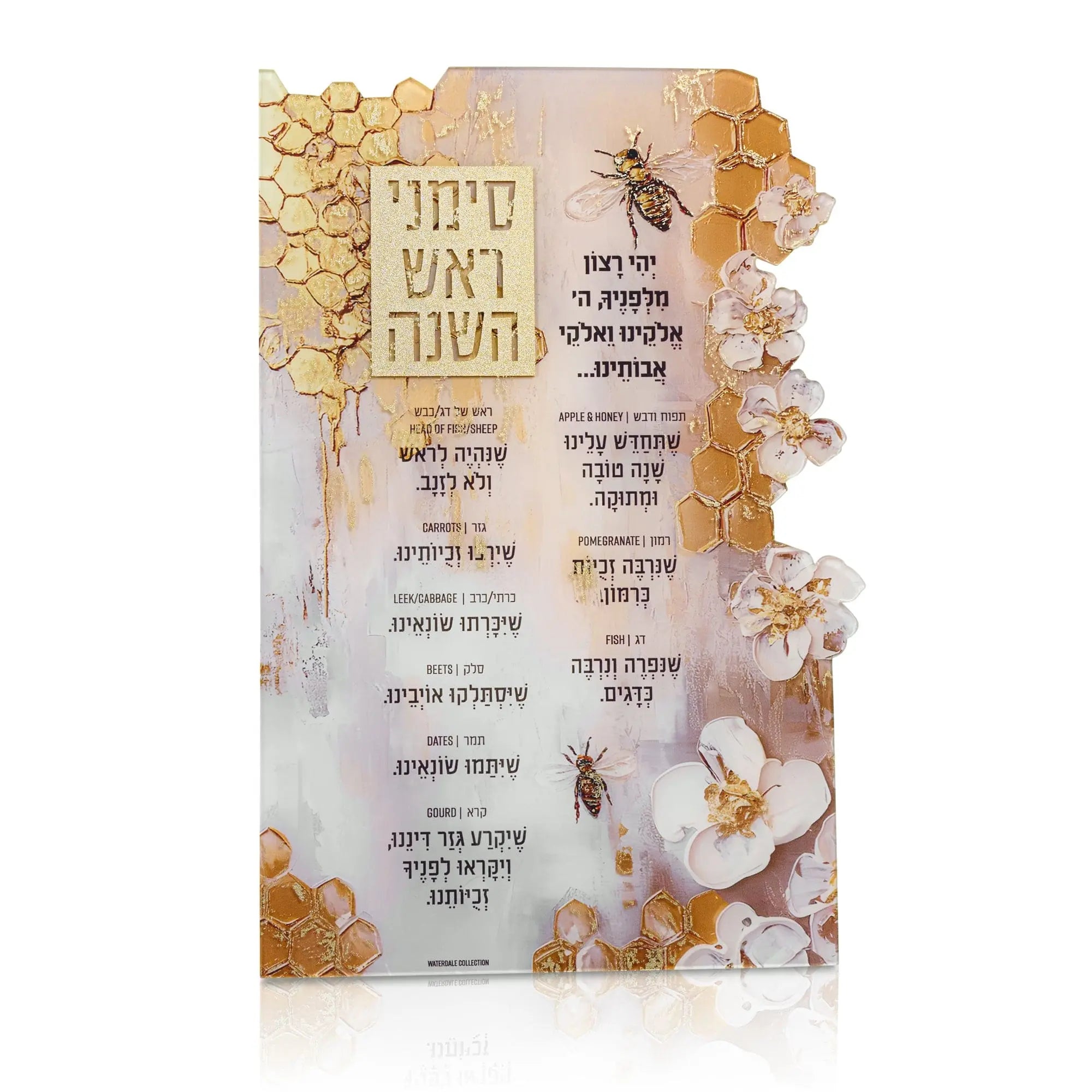 Honeycomb Simanim Card - Waterdale Collection
