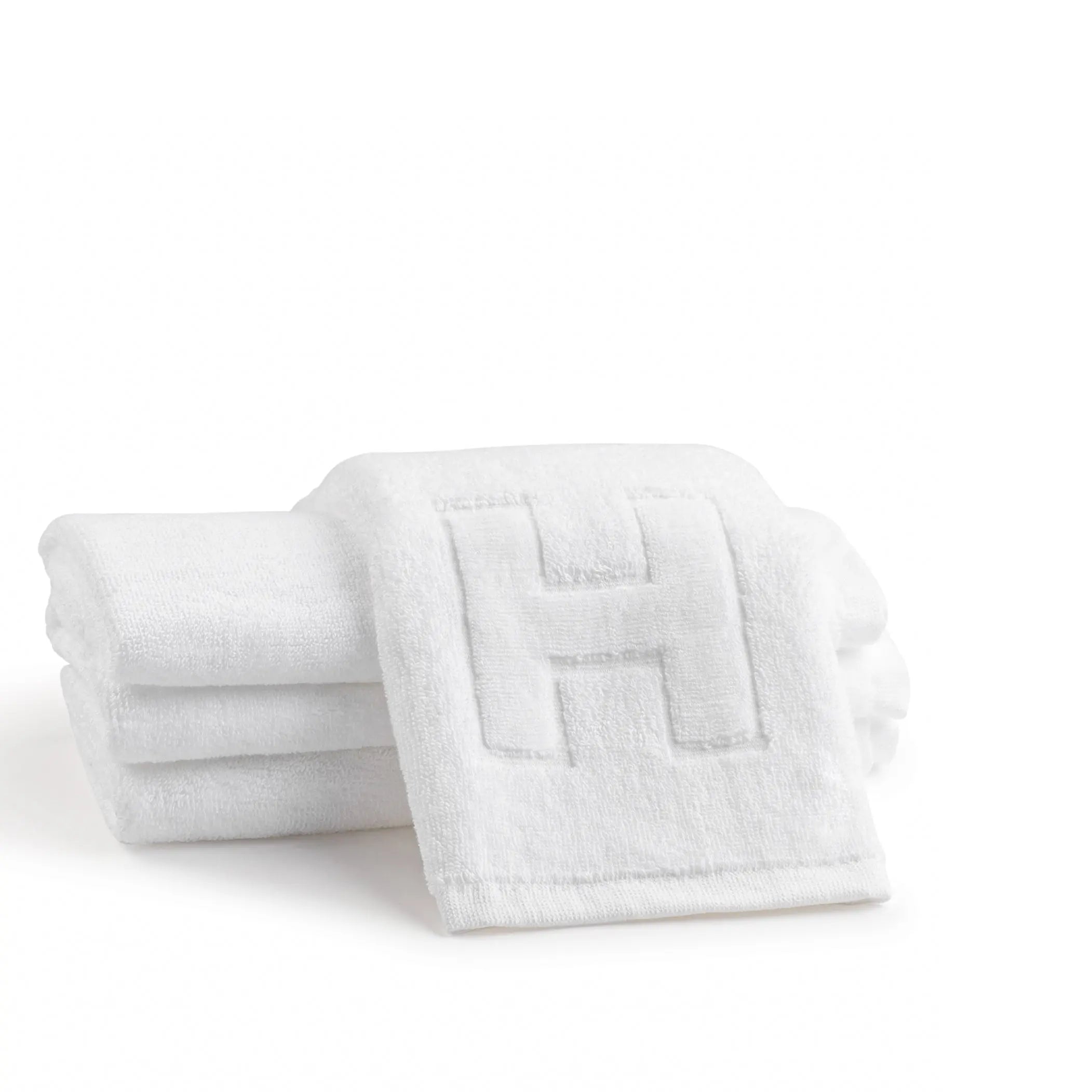 Initial Embossed Finger Towel - Waterdale Collection
