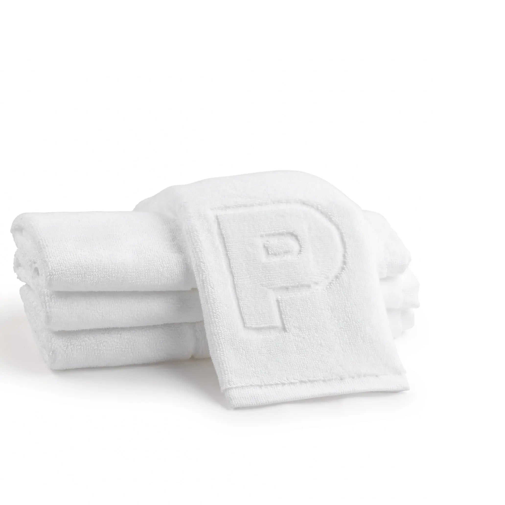 Initial Embossed Finger Towel - Waterdale Collection