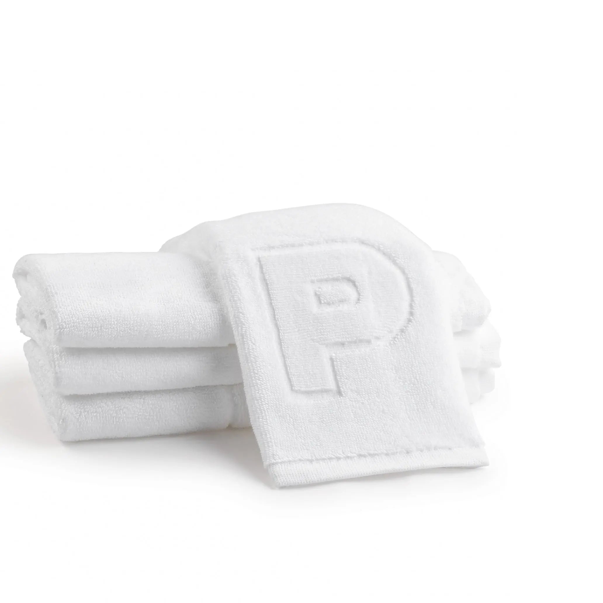 Initial Embossed Finger Towel - Waterdale Collection