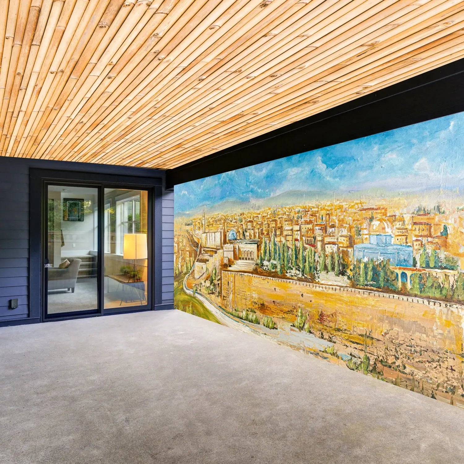 Jerusalem in Color Vinyl Sukkah Decoration - Waterdale Collection