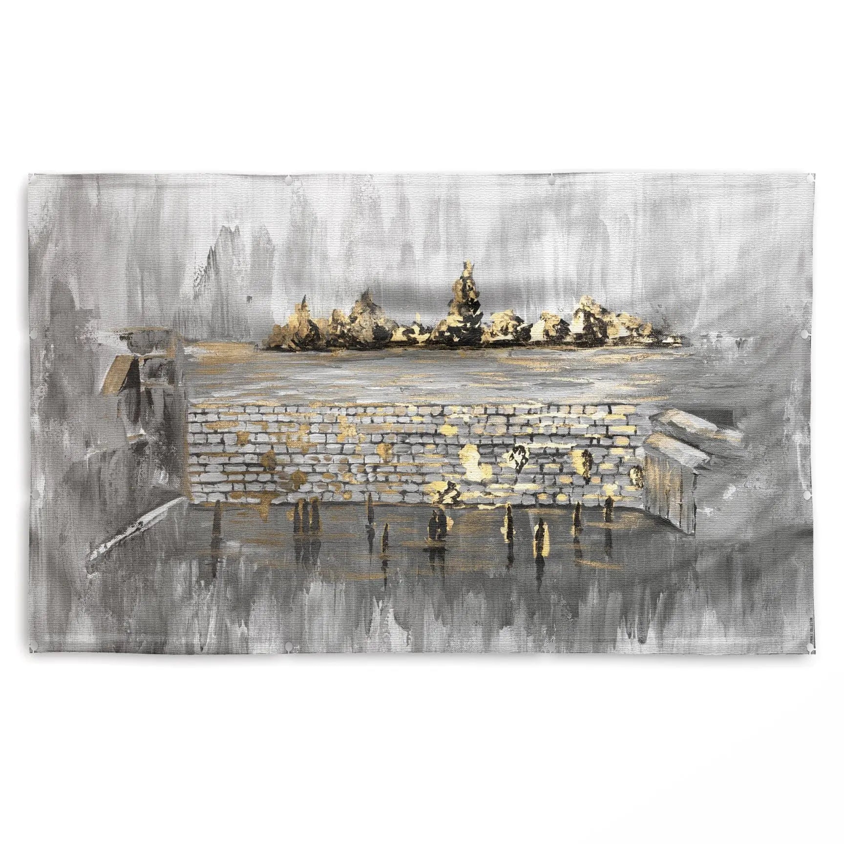 Kosel After Rain Vinyl Sukkah Decoration - Waterdale Collection