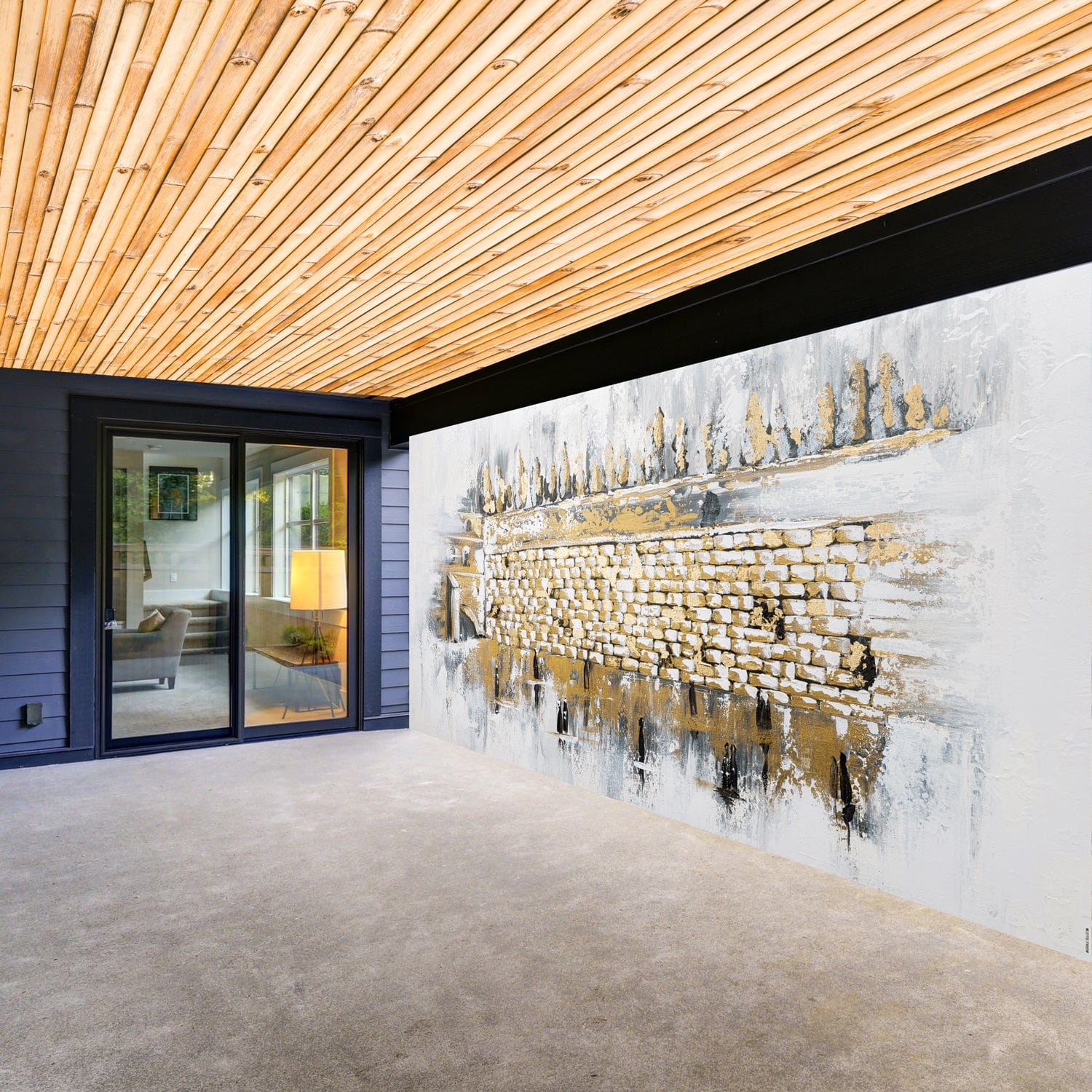 Kosel at Winter Vinyl Sukkah Decoration - Waterdale Collection