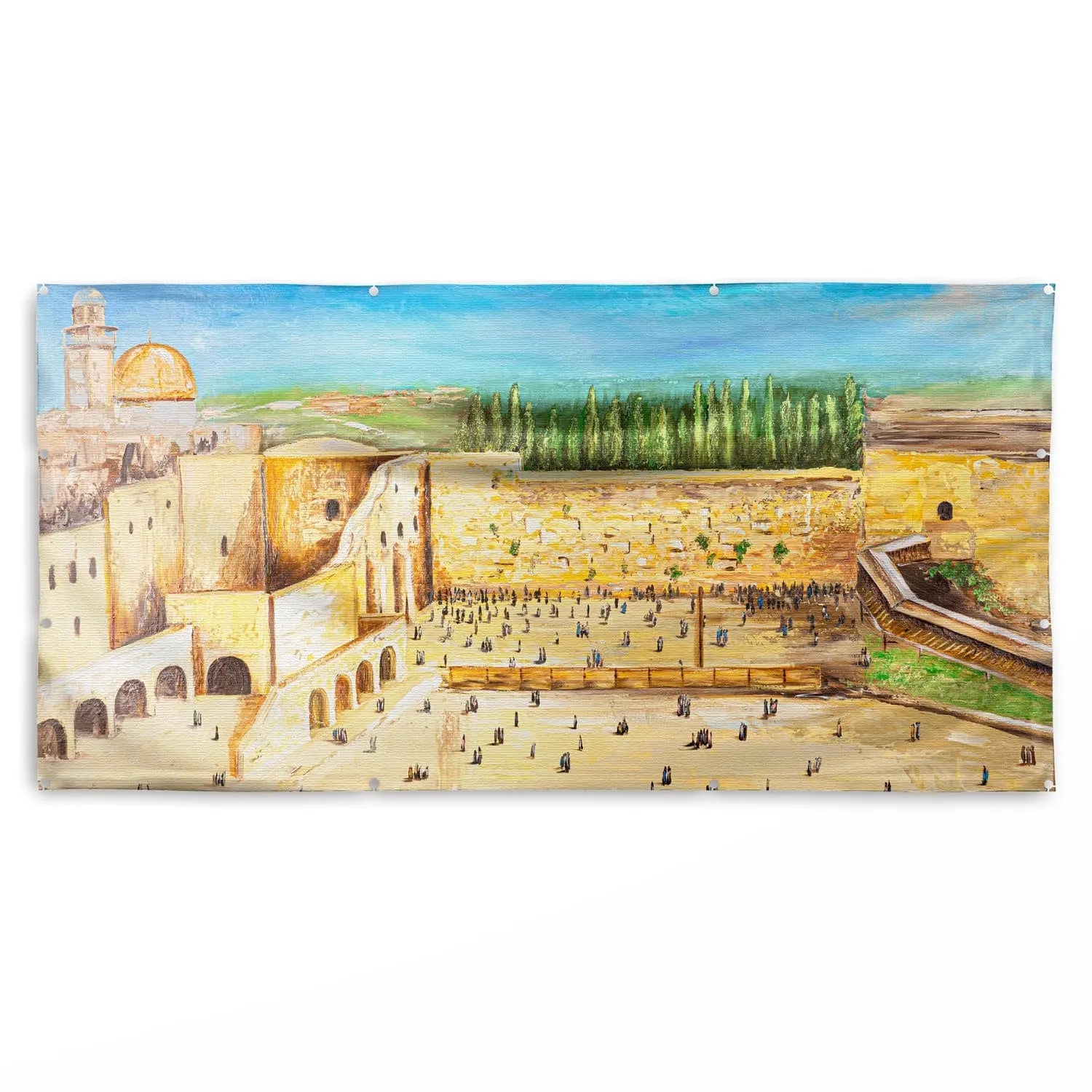 Kosel in Color Vinyl Sukkah Decoration - Waterdale Collection