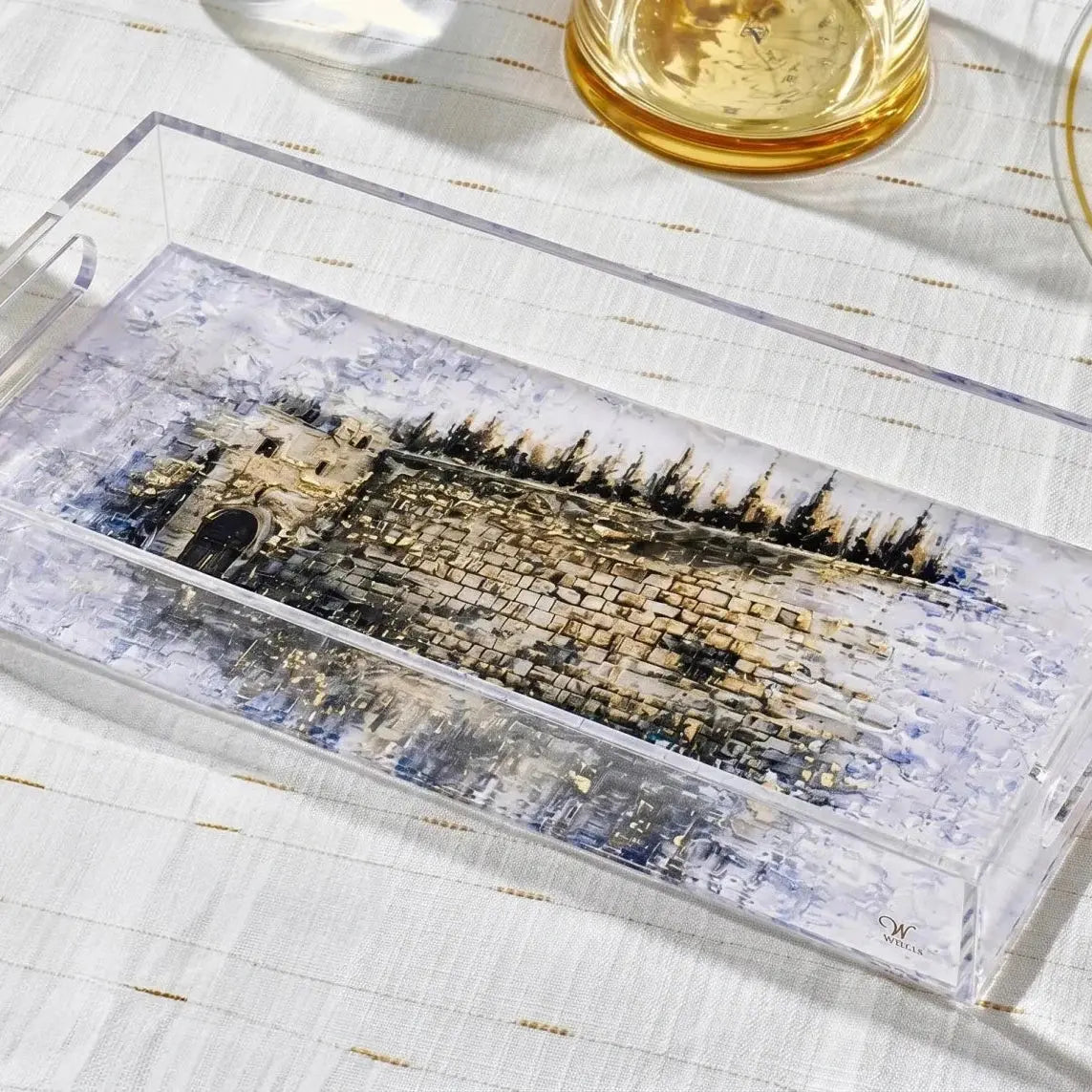 Kosel Teal Bread Tray by Waterdale Collection