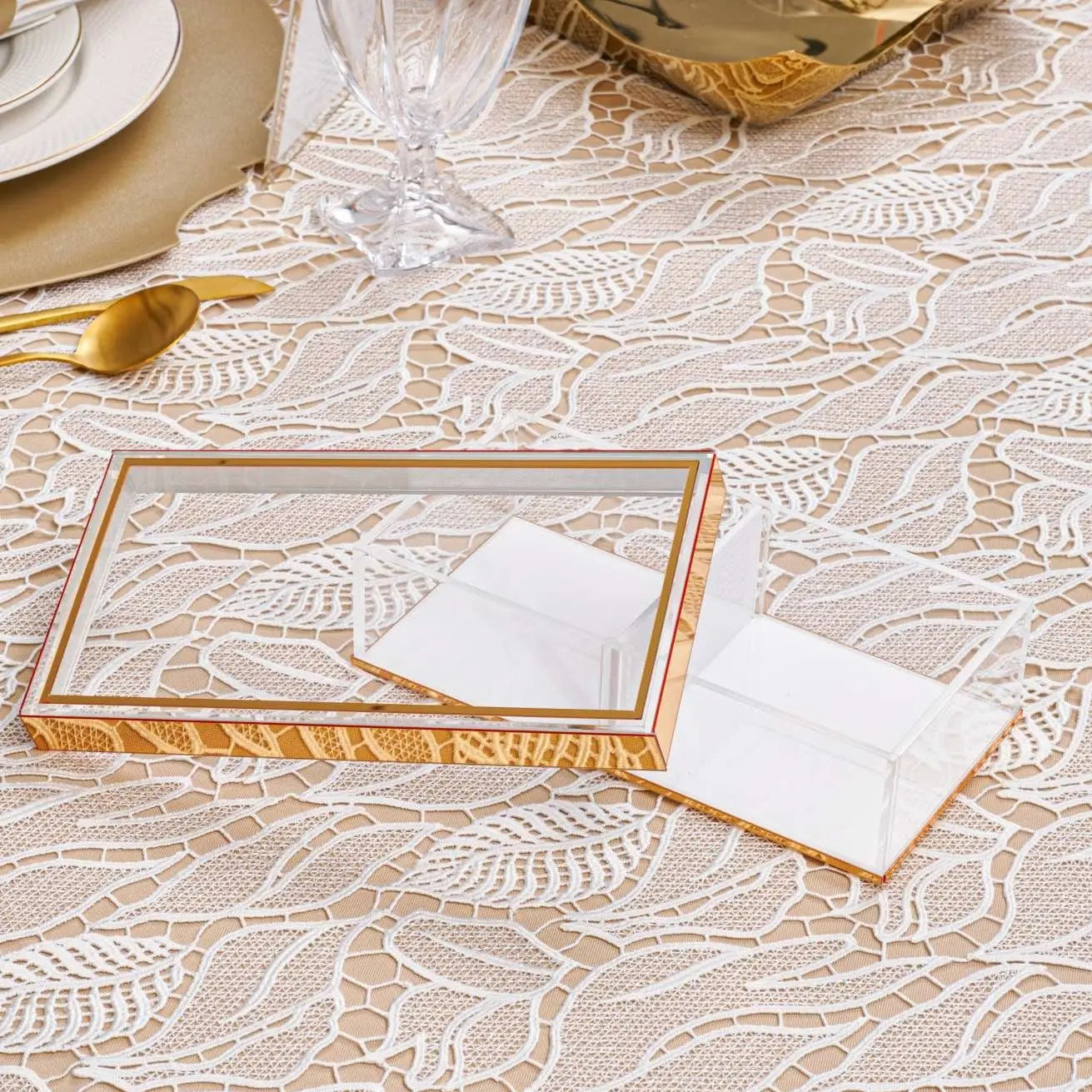 Leaf Lace Tablecloth Waterdale Collection Fabric