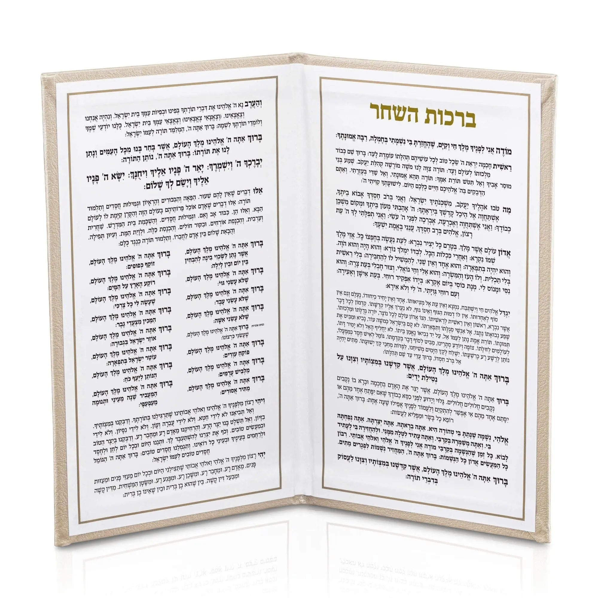 Leather Birchas Hashachar Booklet Waterdale Collection Leather