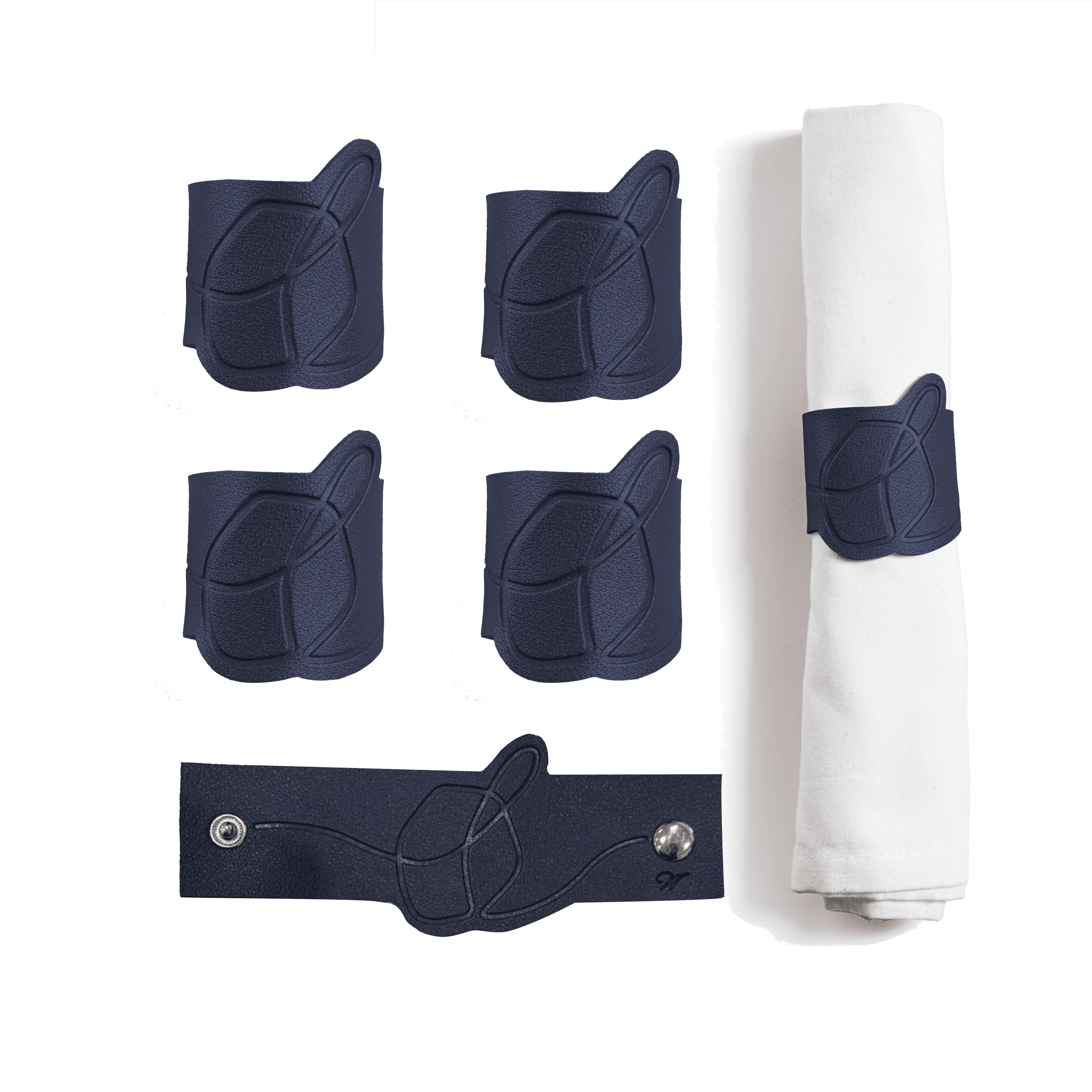 Leather Dreidel Napkin Wraps - Waterdale Collection