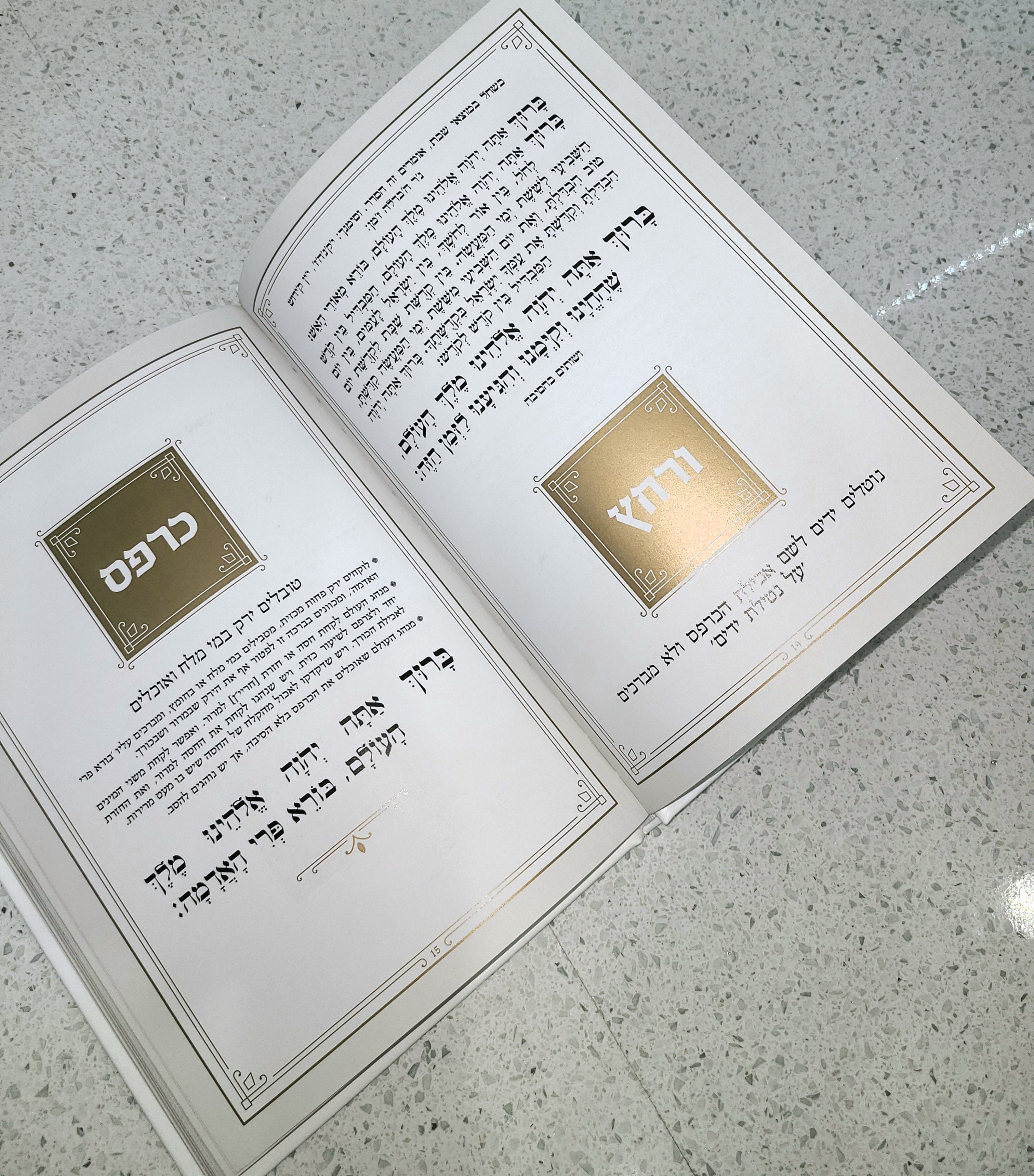 Leather Haggadah with Lucite Plate - Waterdale Collection