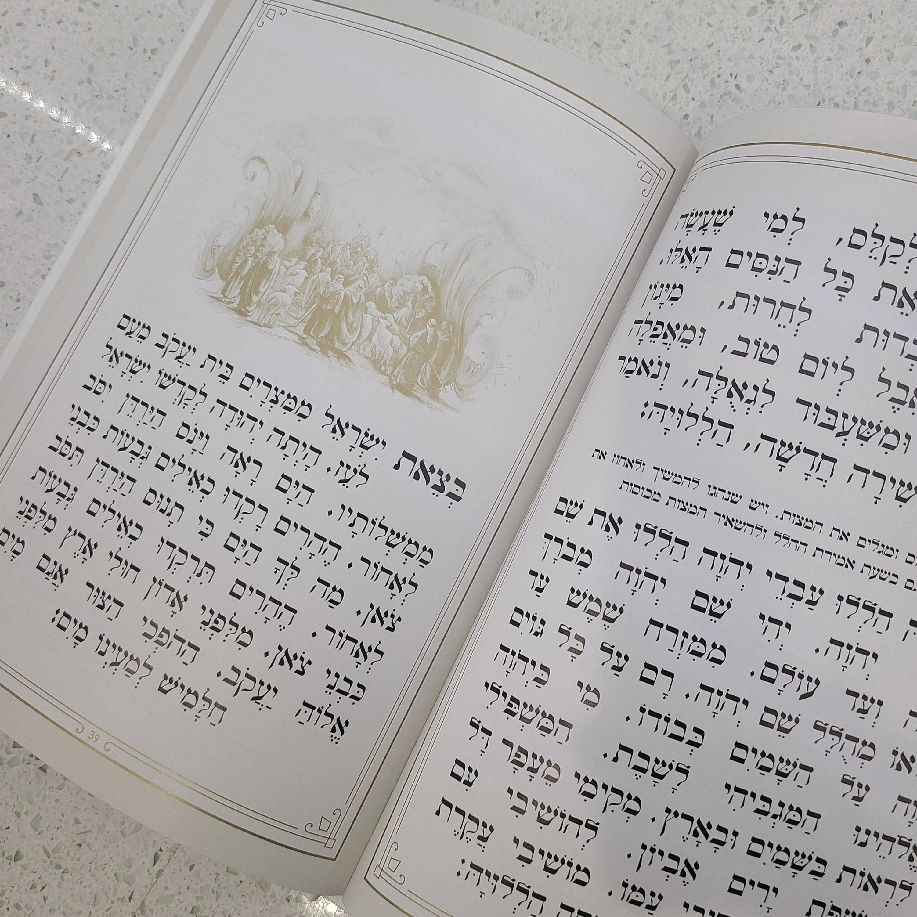 Leather Haggadah with Lucite Plate - Waterdale Collection