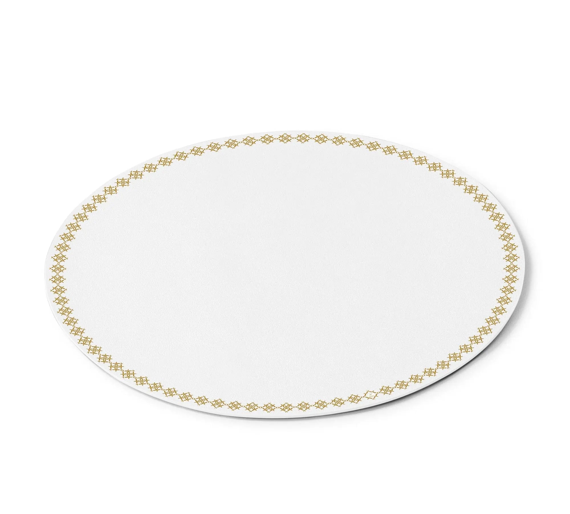 Leather Inspired Round Chargers - Waterdale Collection