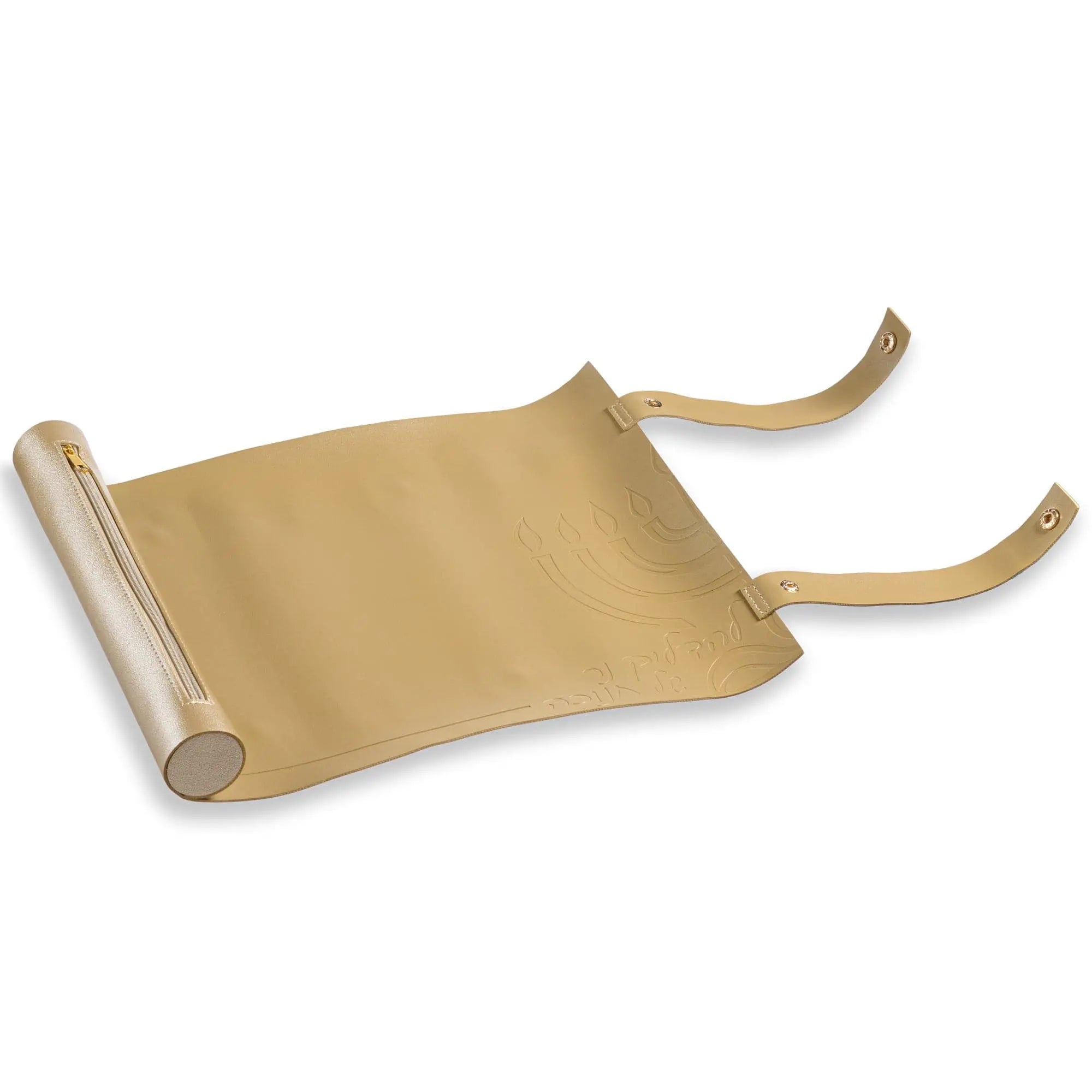 Large Leather Menorah Tray - Waterdale Collection