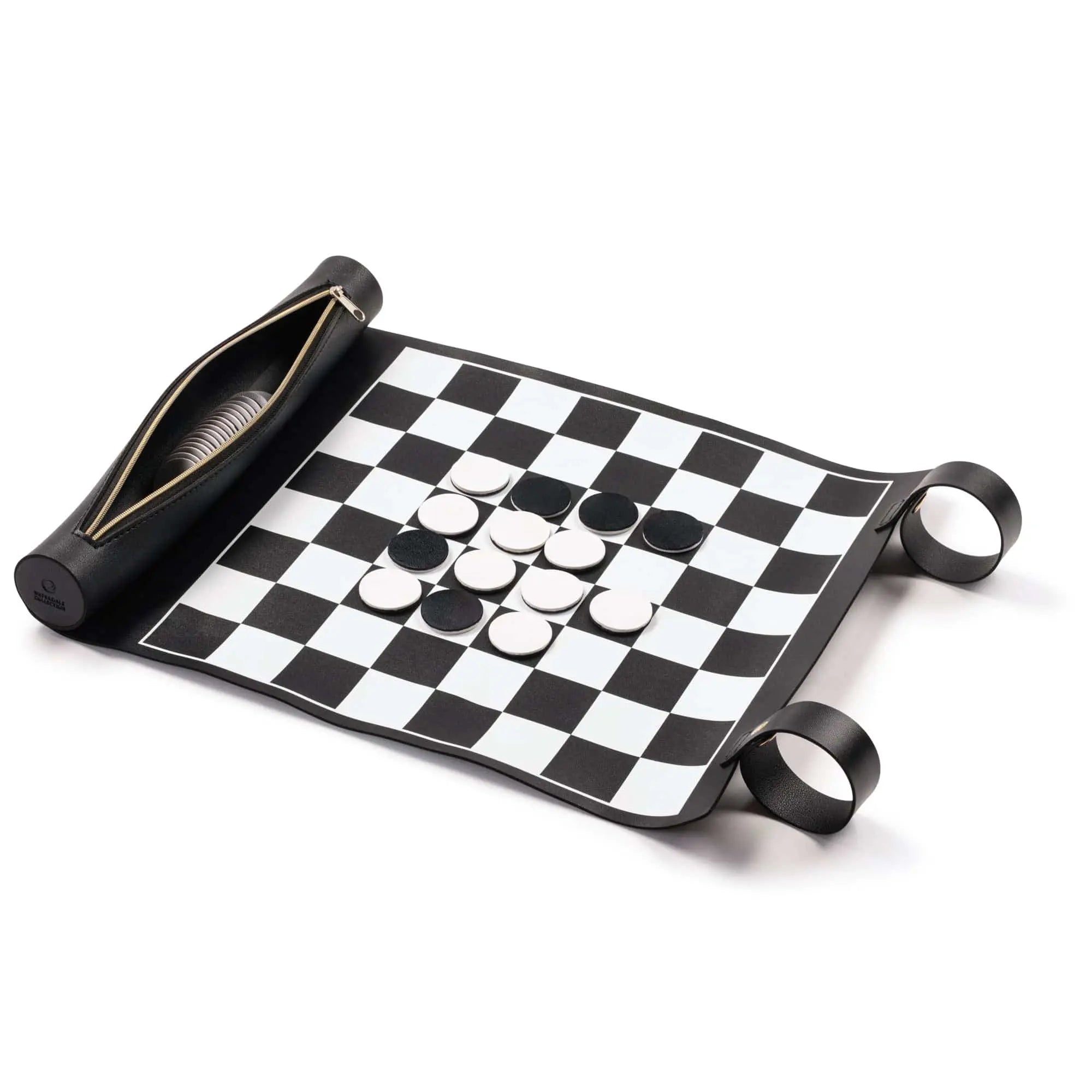 Leather Othello/Checkers Game Waterdale Collection Board Game