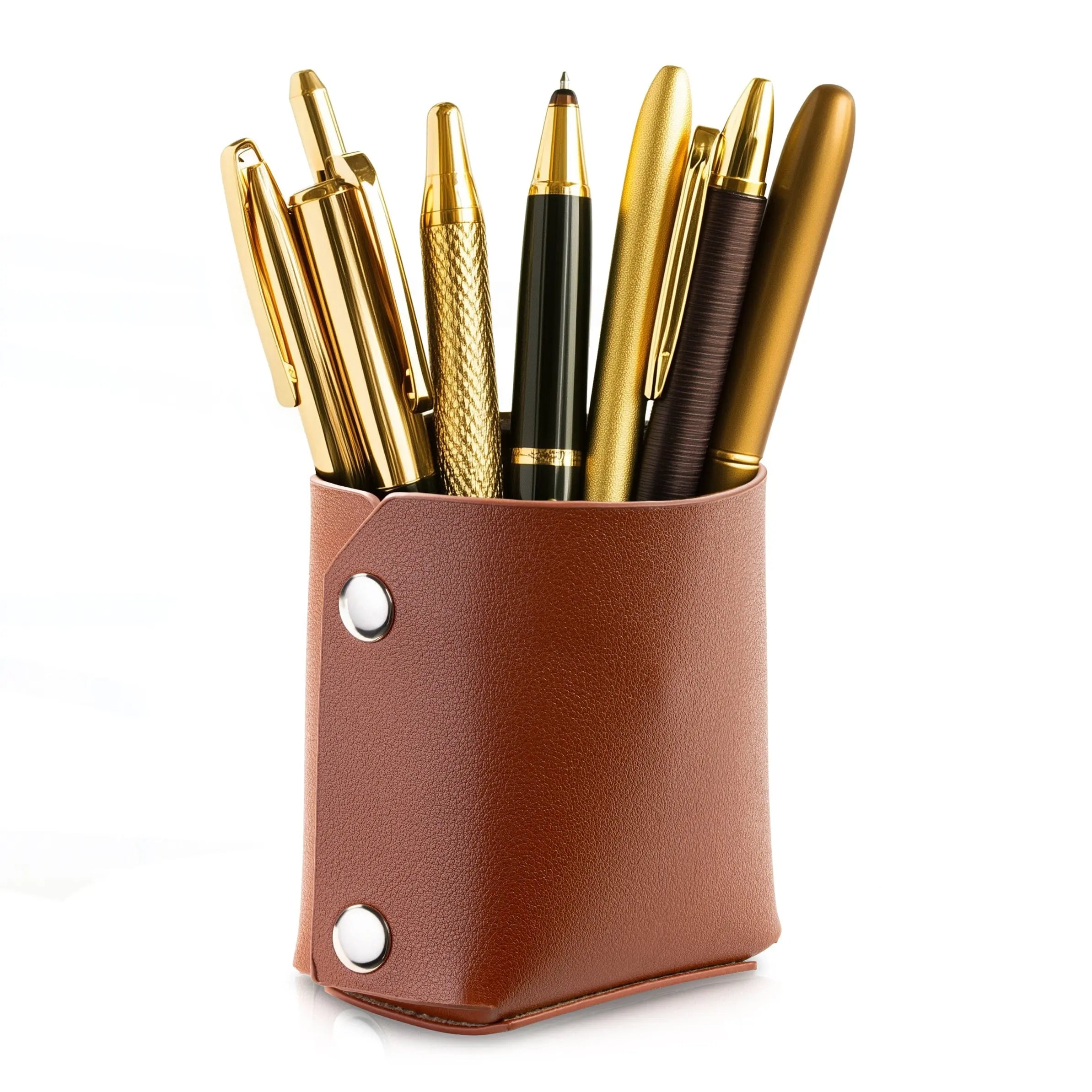 Leather Pen Cup / Holder Waterdale Collection TableTop
