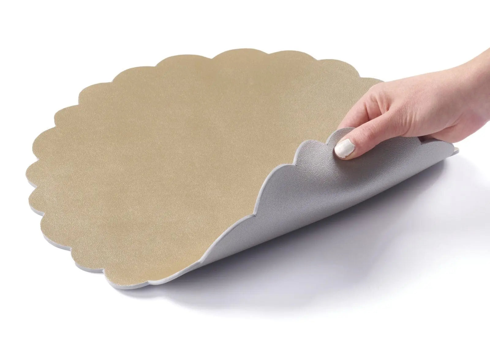 Leather Scalloped Chargers Waterdale Collection Table Charger
