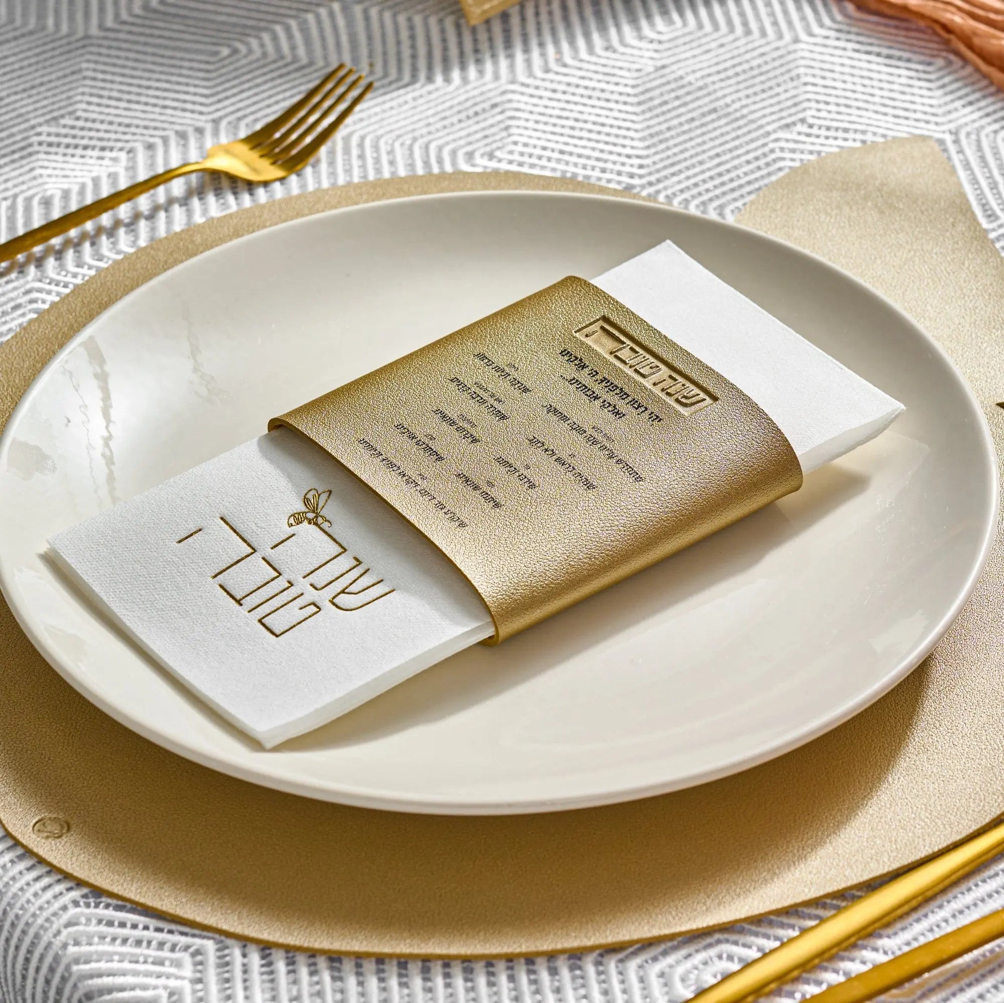 Leather Simanim Napkin Wraps - Waterdale Collection