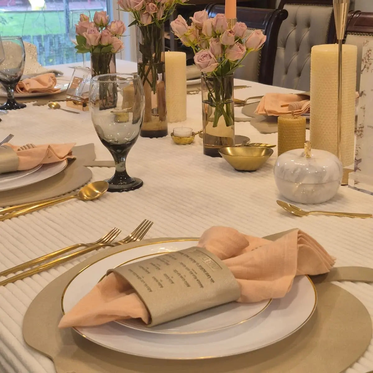 Leather Simanim Napkin Wraps - Waterdale Collection