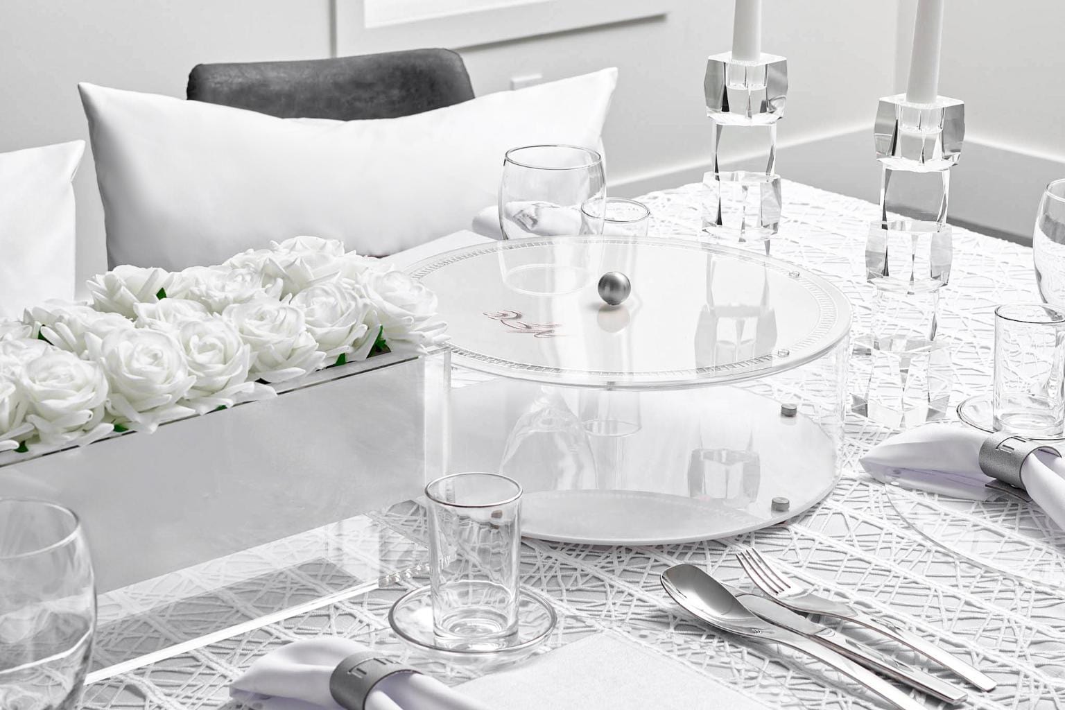 Linear Lace Tablecloth - Waterdale Collection