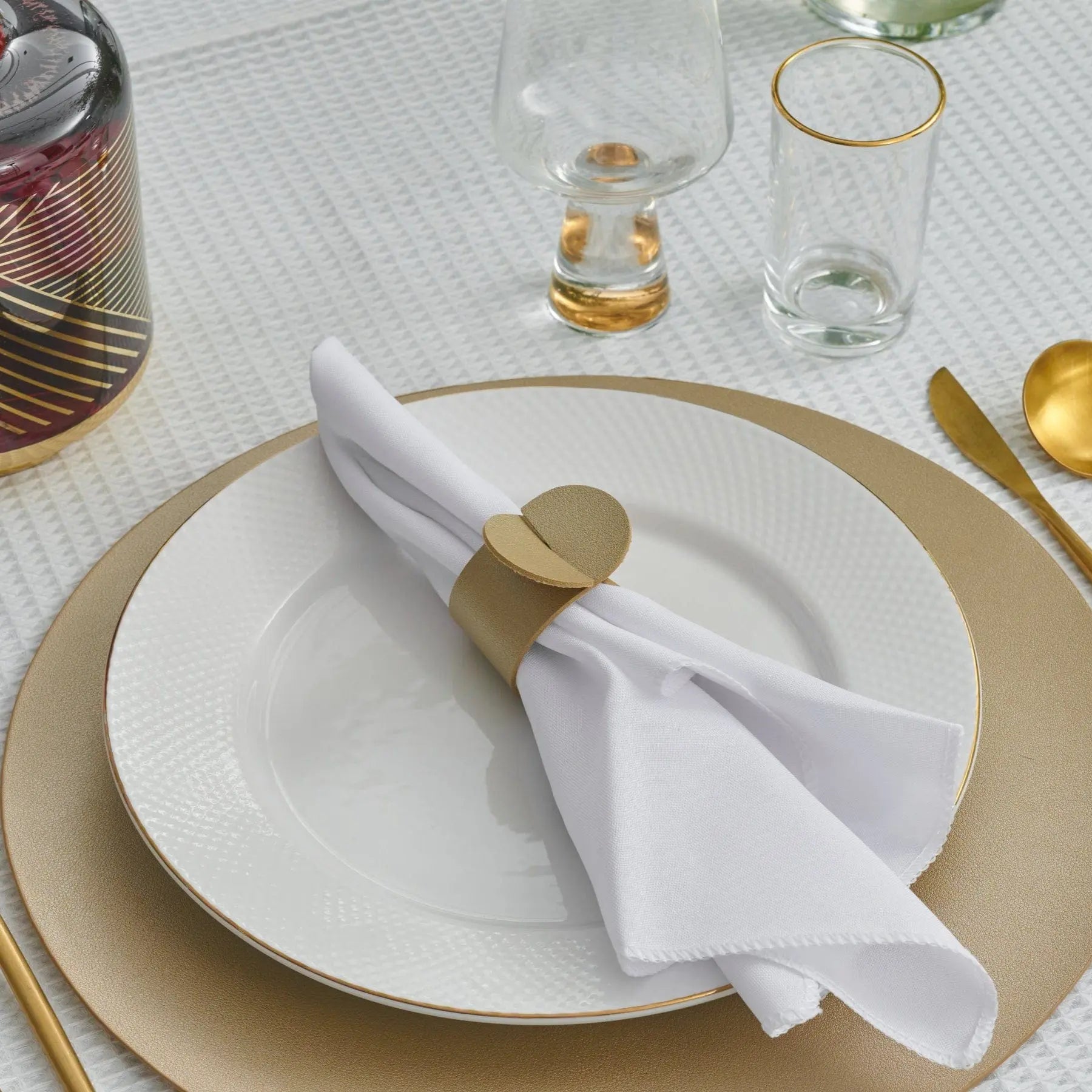 Loop Leather Napkin Wraps Waterdale Collection Napkin Rings