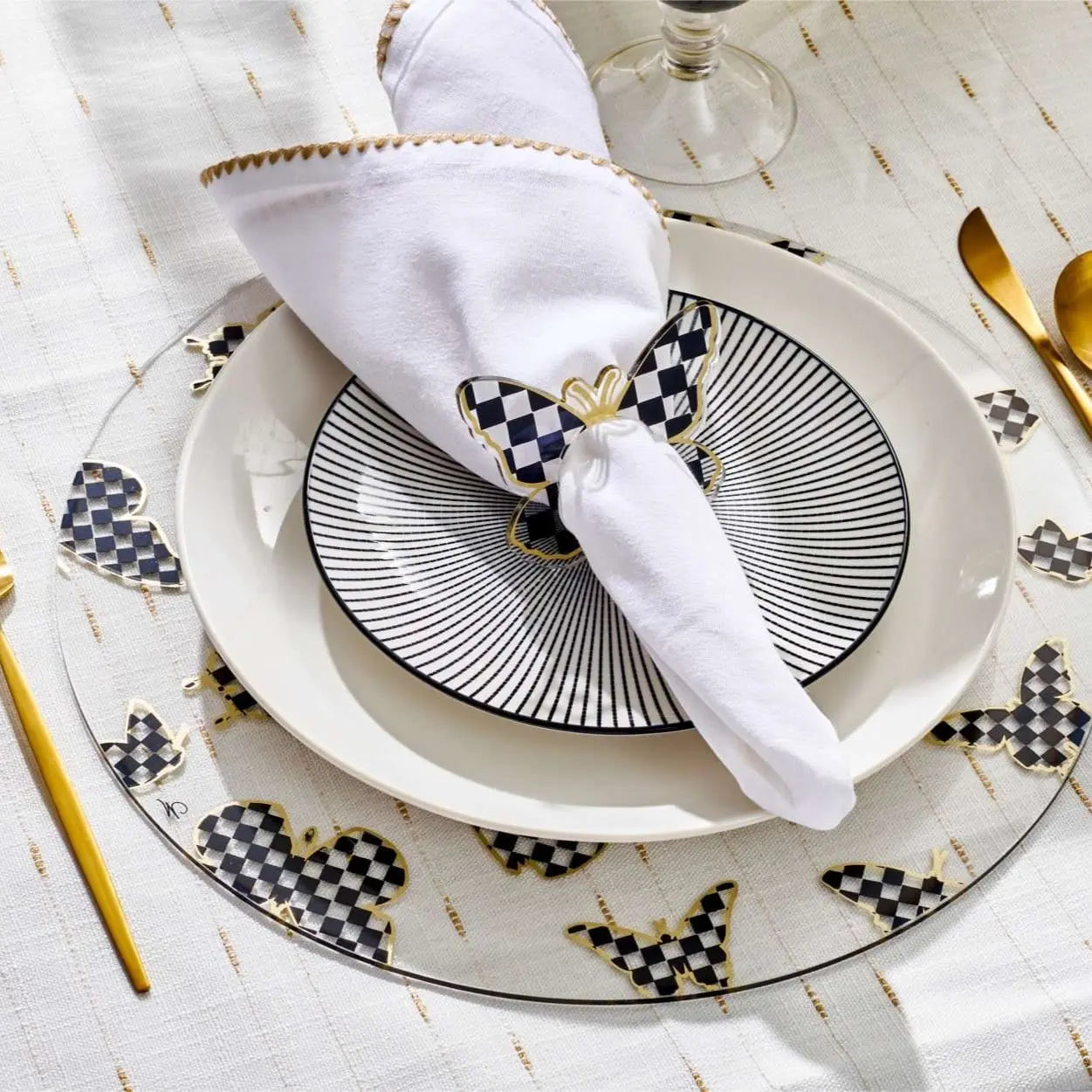 Onyx Butterfly Napkin Rings Waterdale Collection Napkin Rings
